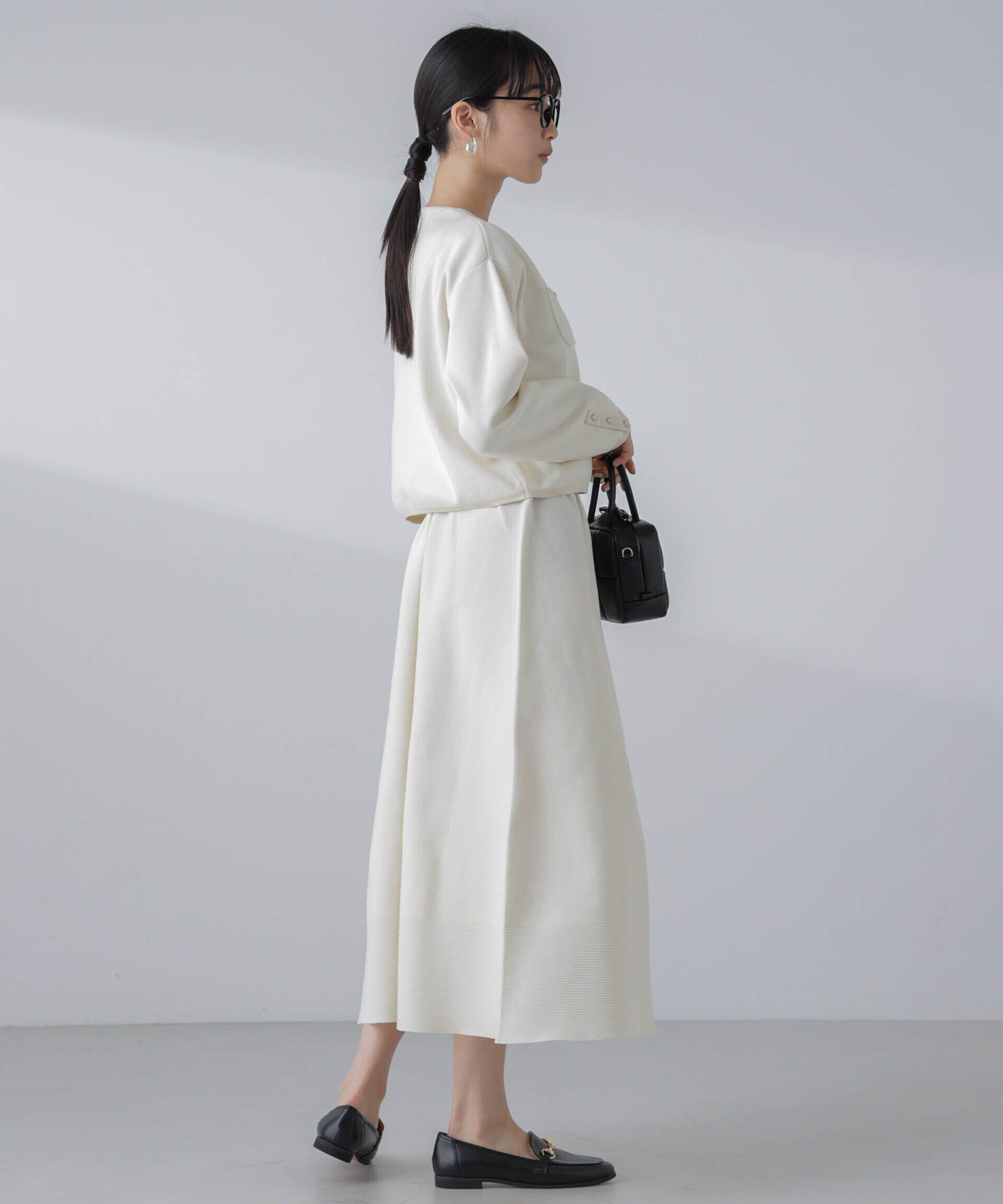 nano･universe「ギャザーフレアニットスカート（セットアップ可）」|スカート|