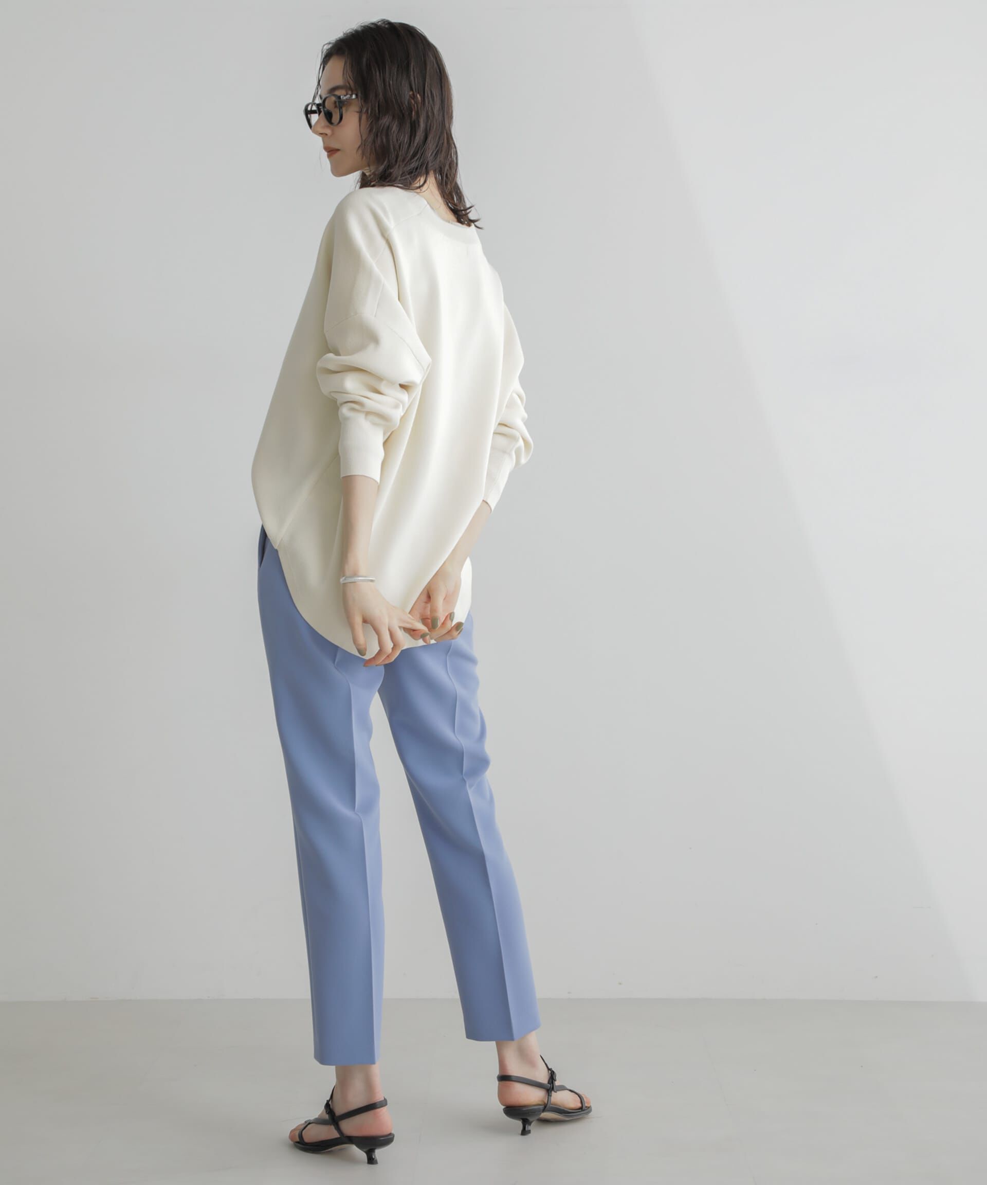 nano･universe「スリムテーパードパンツ」|スラックス|