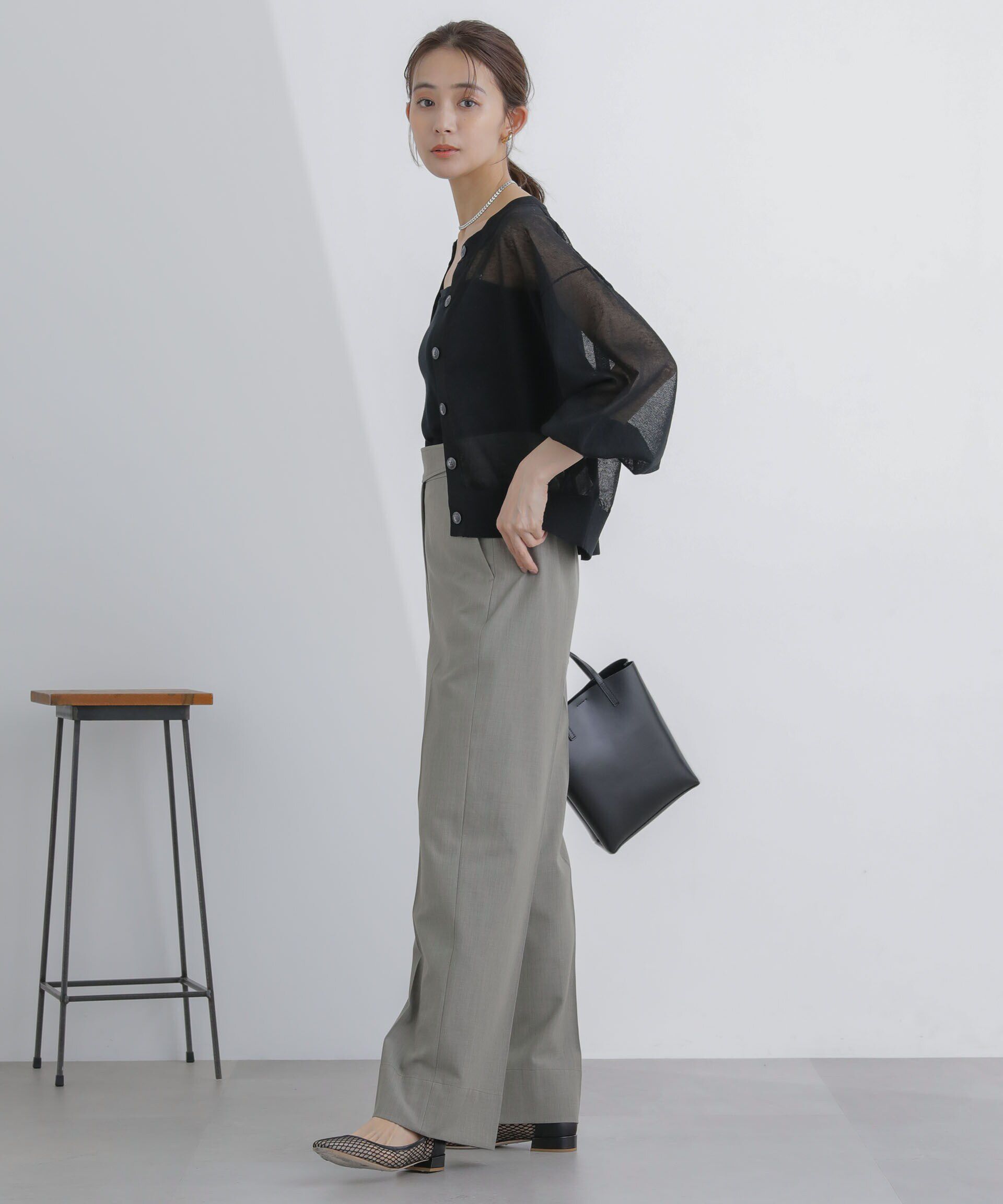 nano･universe「サイドボタンワイドパンツ(セットアップ対応)」|その他|