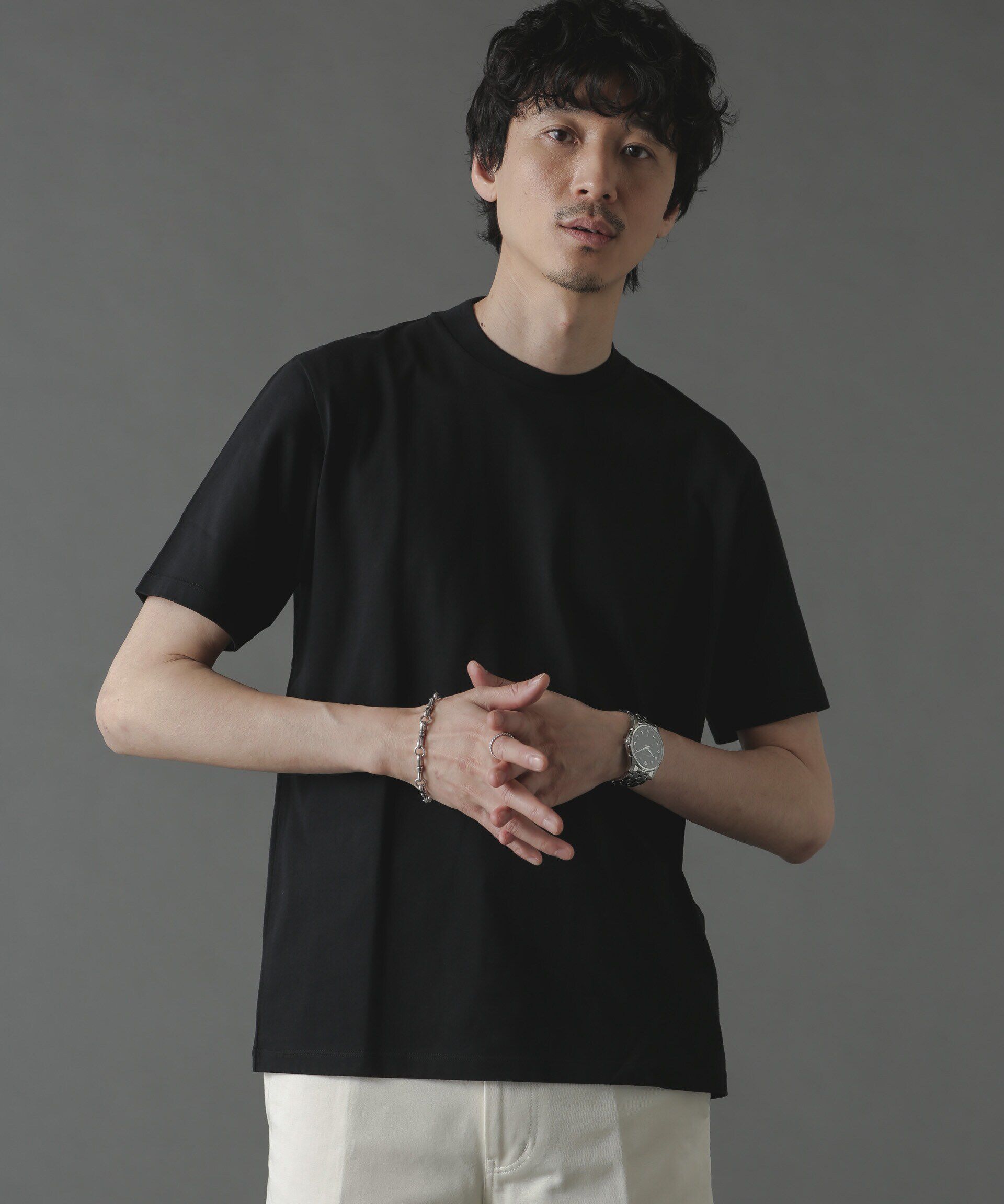 nano･universe「ジャケT(R) クルーネック 半袖」|Tシャツ・カットソー|