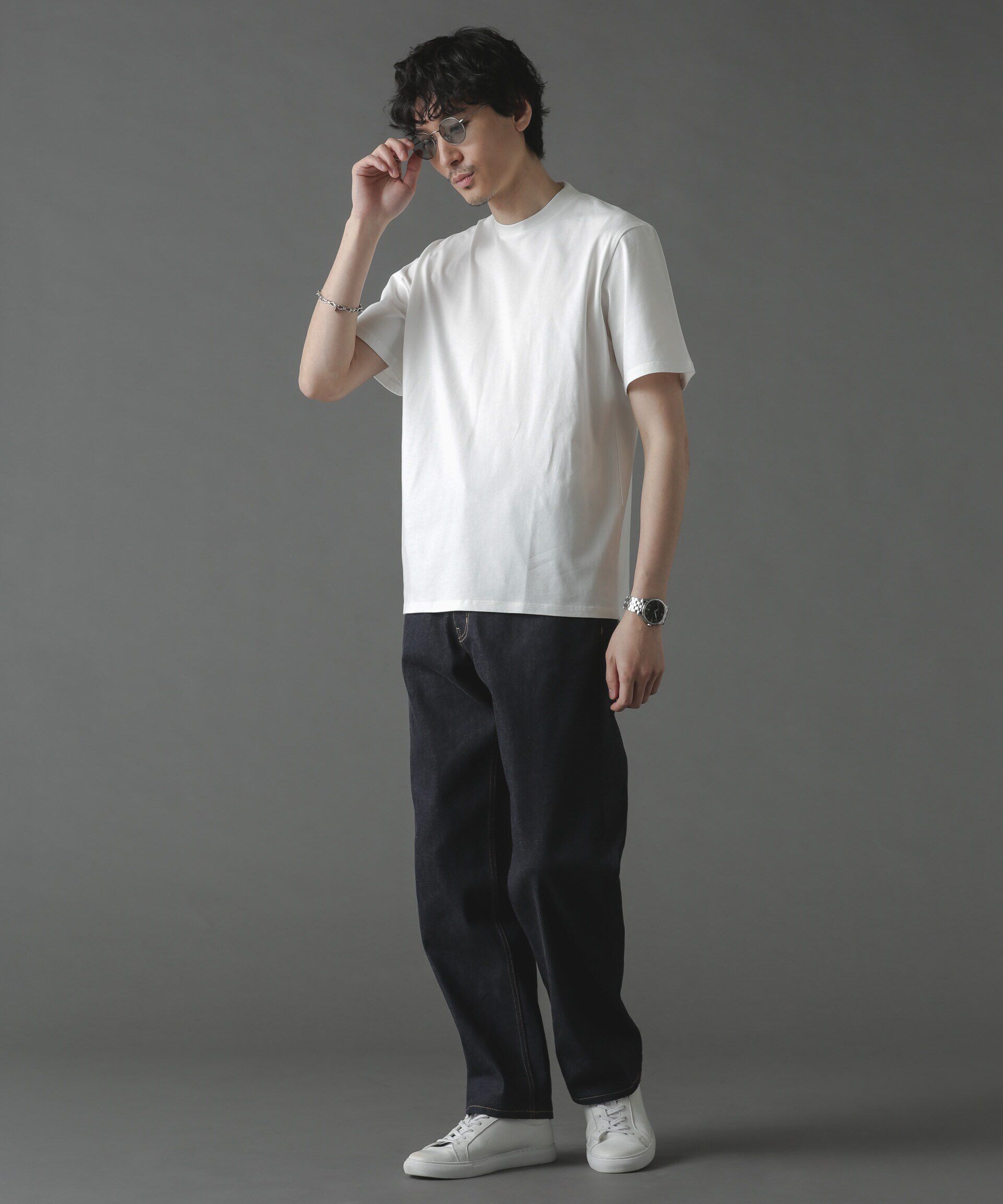 nano･universe「ジャケT(R) クルーネック 半袖」|Tシャツ・カットソー|