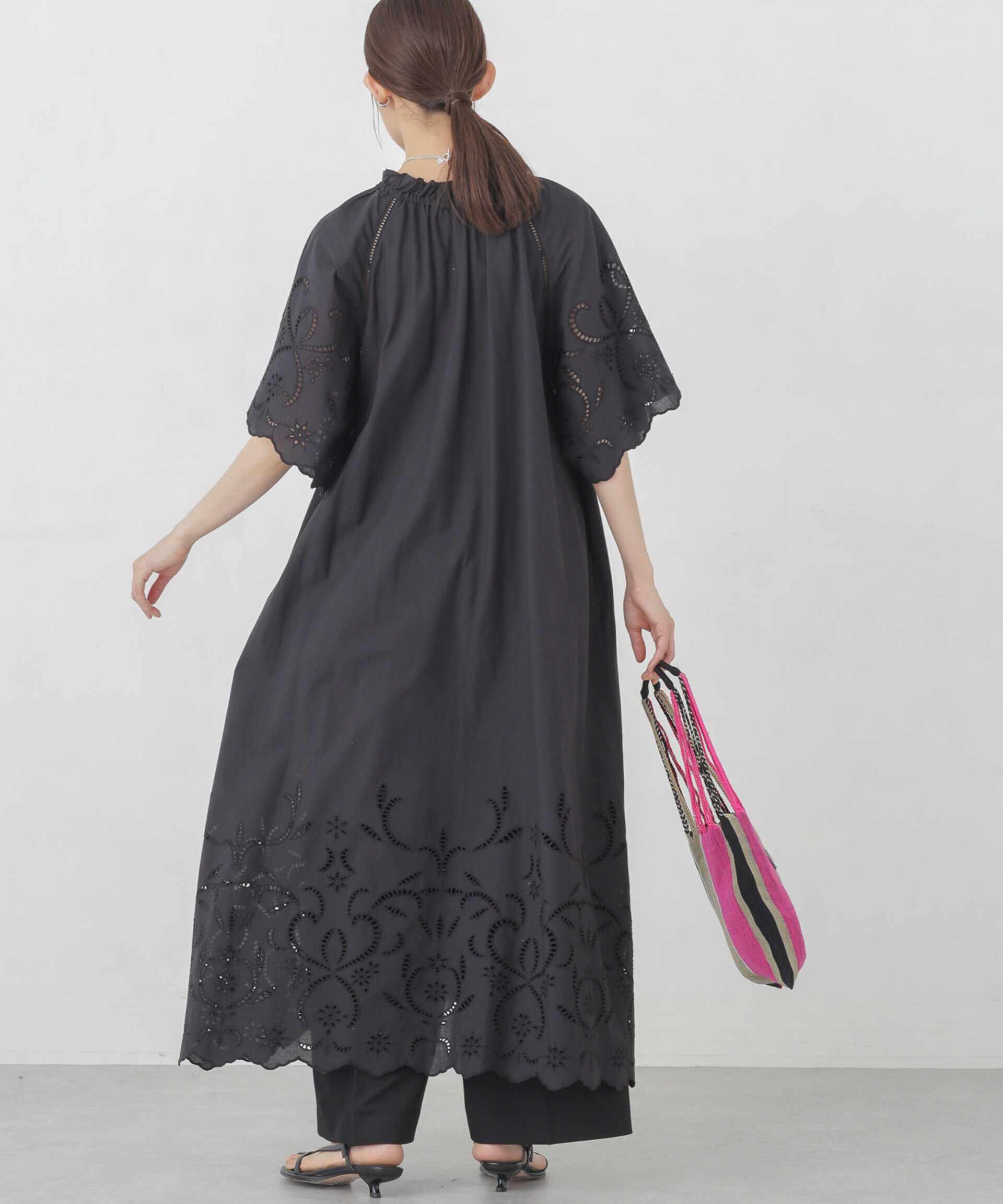 nano･universe「インドシフリー刺繍ワンピース」|ワンピース|