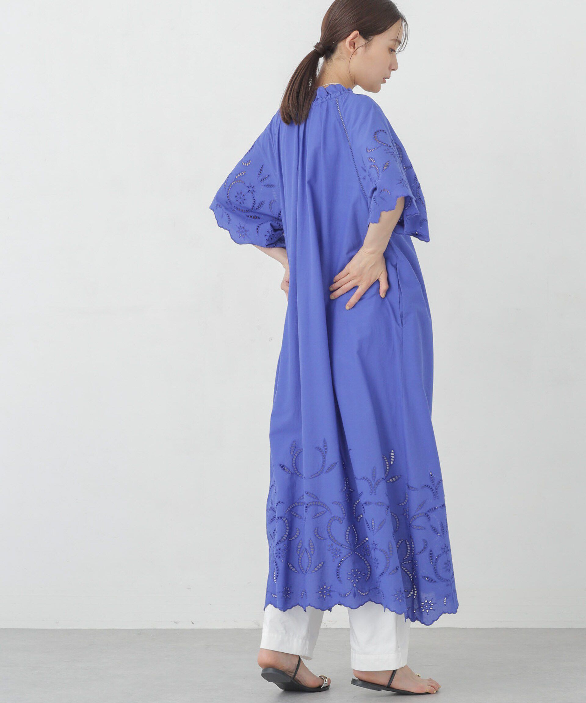 nano･universe「インドシフリー刺繍ワンピース」|ワンピース|