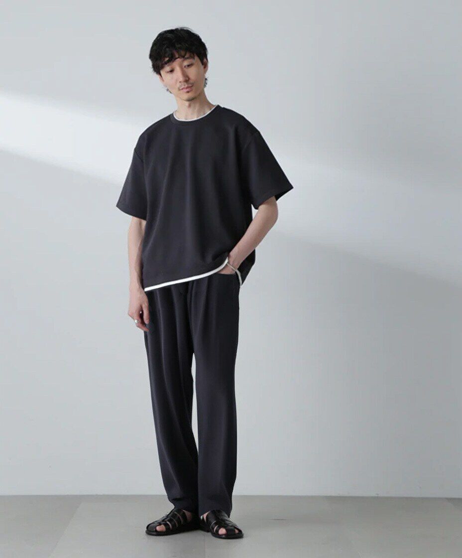 nano･universe「ガーターフェイクレイヤードTシャツ 半袖」|Tシャツ・カットソー|