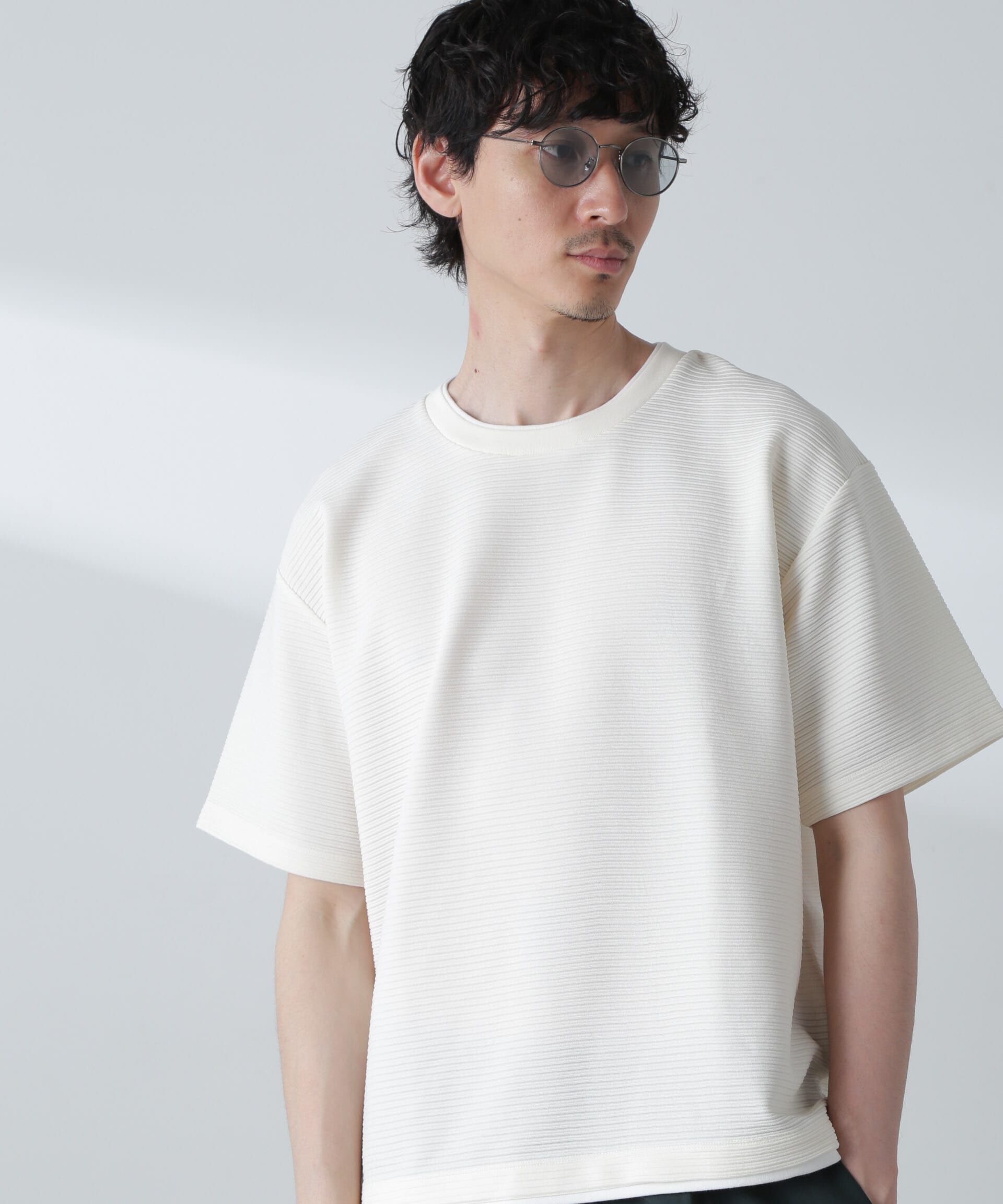 nano･universe「ガーターフェイクレイヤードTシャツ 半袖」|Tシャツ・カットソー|