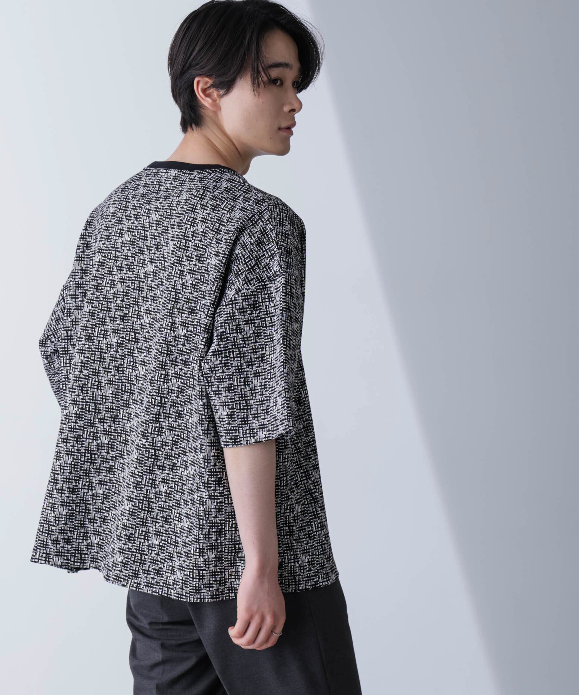 nano･universe「パターンジャガードTシャツ 半袖」|Tシャツ・カットソー|