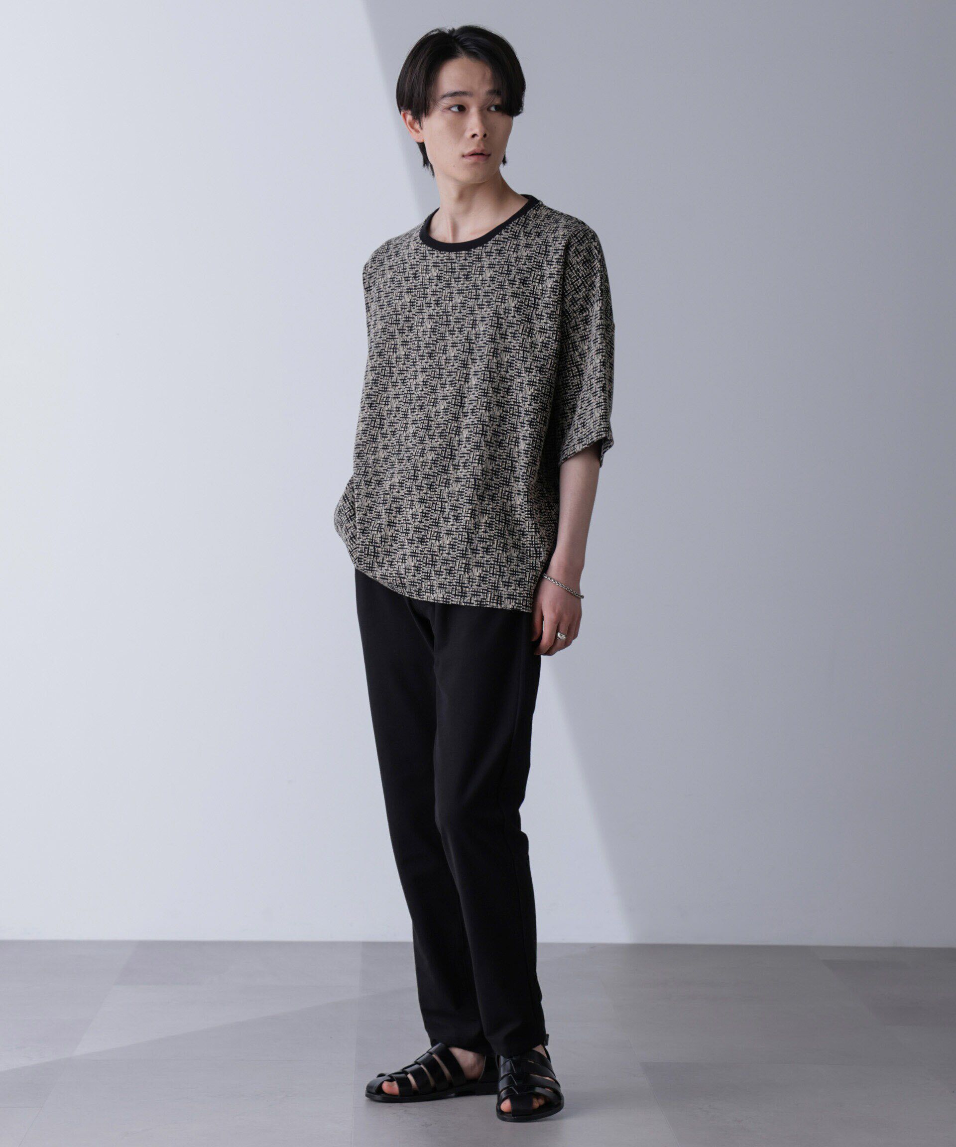 nano･universe「パターンジャガードTシャツ 半袖」|Tシャツ・カットソー|