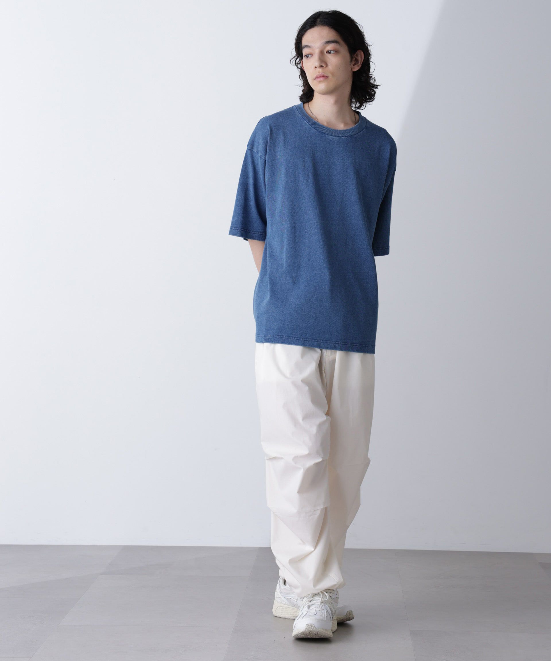 nano･universe「リラックスインディゴTシャツ 半袖」|Tシャツ・カットソー|