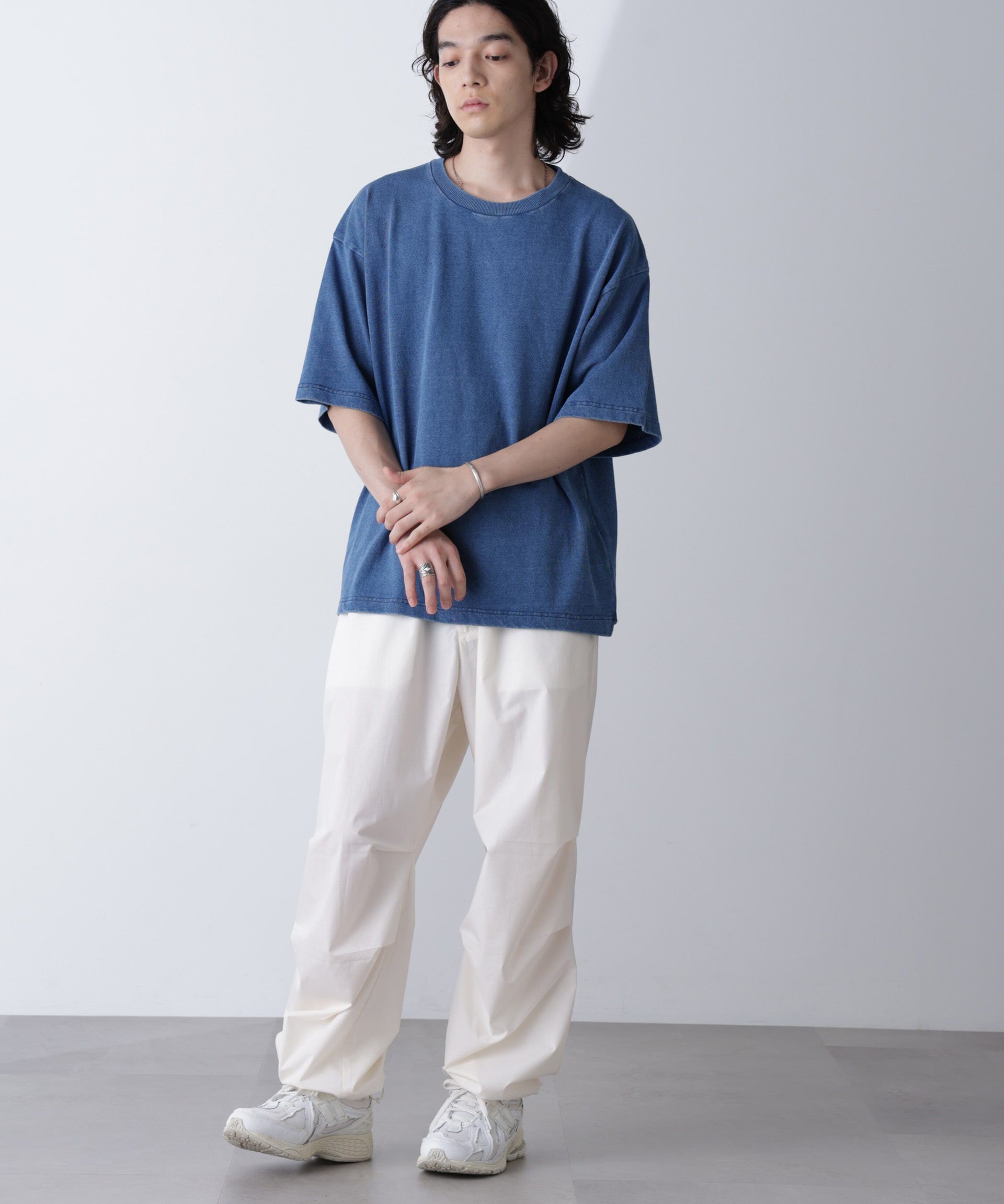 nano･universe「リラックスインディゴTシャツ 半袖」|Tシャツ・カットソー|