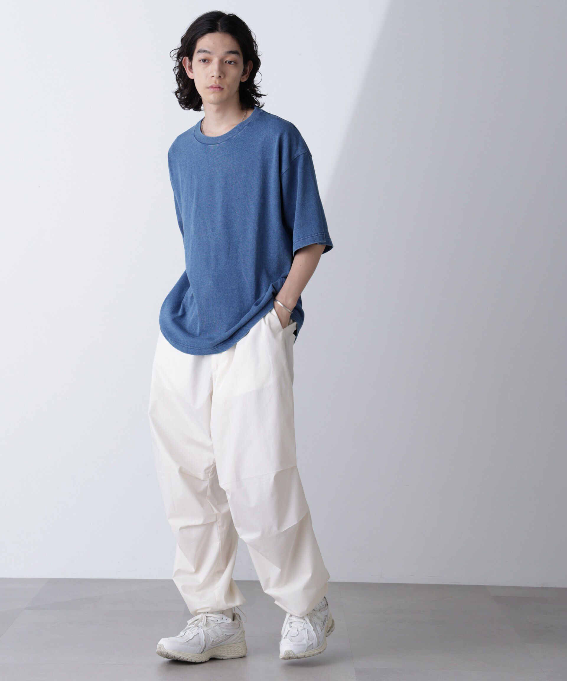nano･universe「リラックスインディゴTシャツ 半袖」|Tシャツ・カットソー|