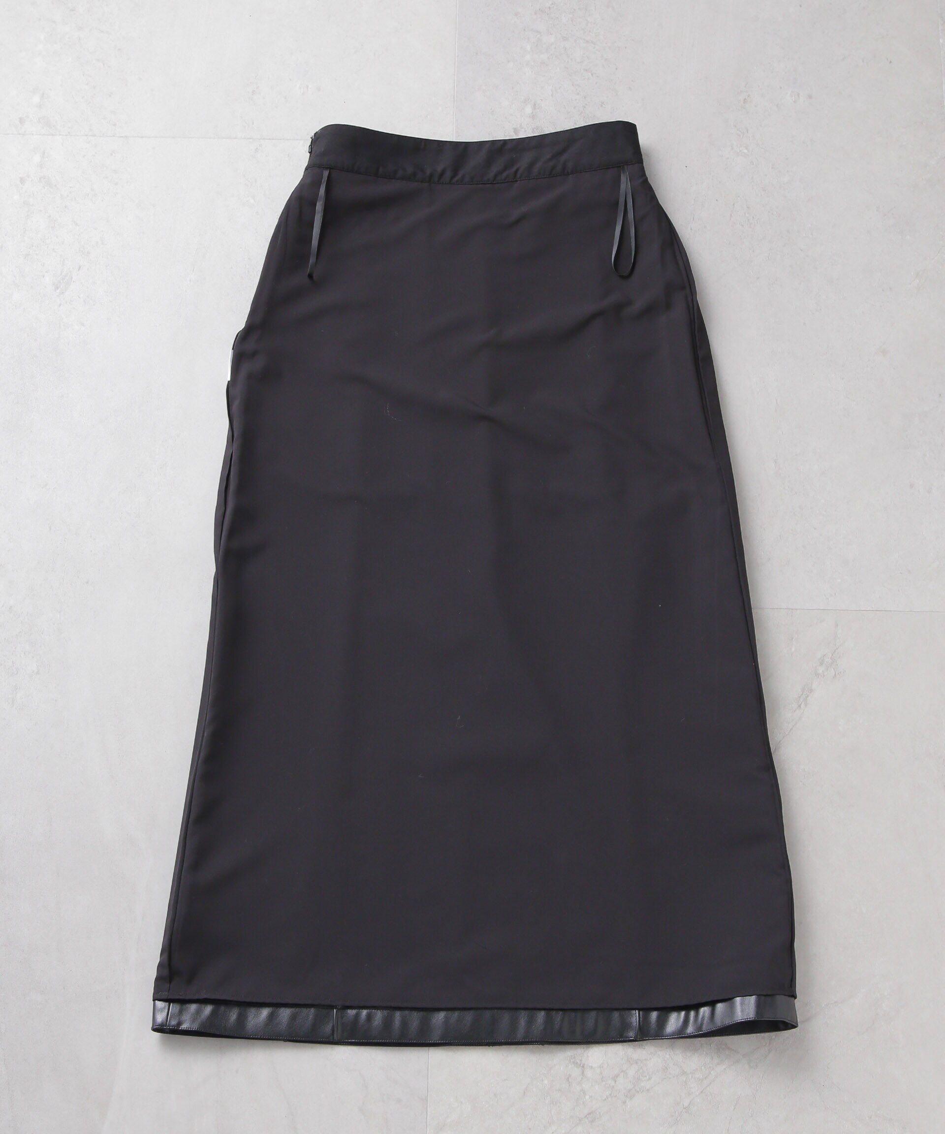 nano･universe「フェイクレザーピンタックスカート(セットアップ可)」|スカート|