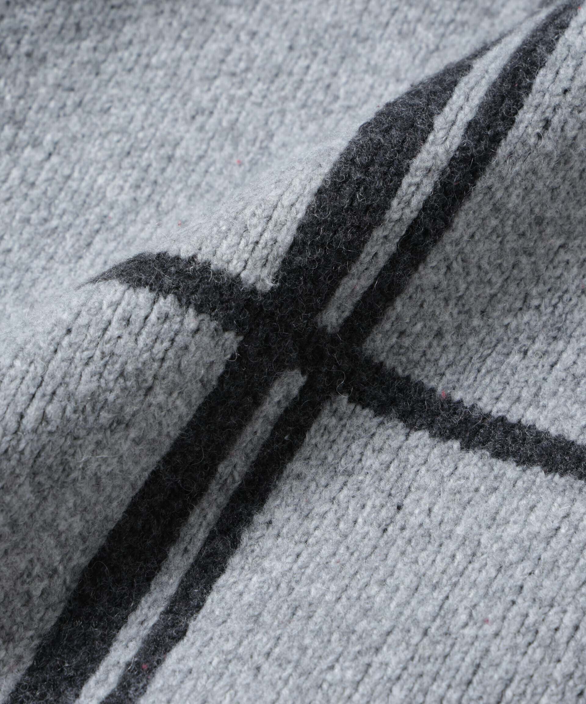 nano･universe「ビッグチェックニットカーディガン」|ニット・セーター|