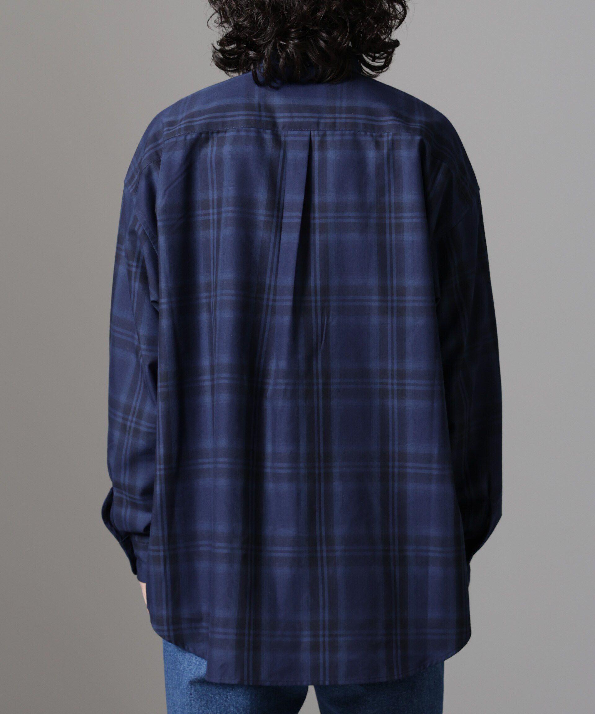 nano･universe「ビッグドレープチェックシャツ 長袖」|シャツ・ブラウス|