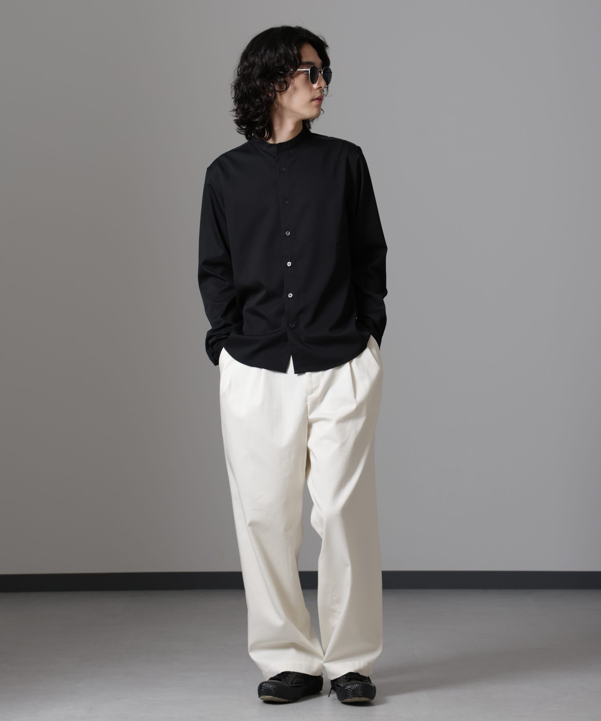 nano･universe「スタンダードバンドカラーシャツ/長袖」|シャツ・ブラウス|