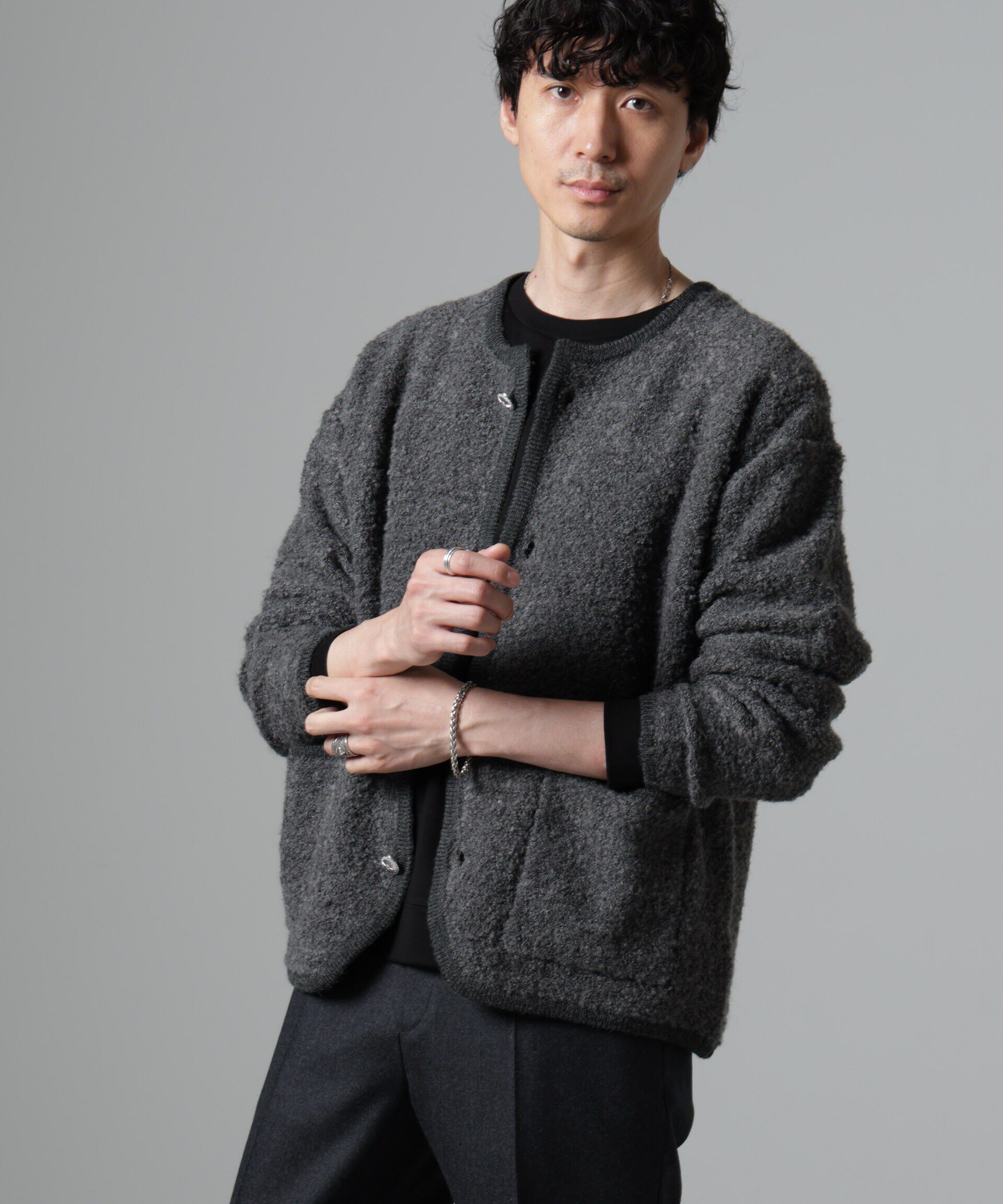 nano･universe「チロリアンニットジャケット」|ブルゾン・スタジャン|