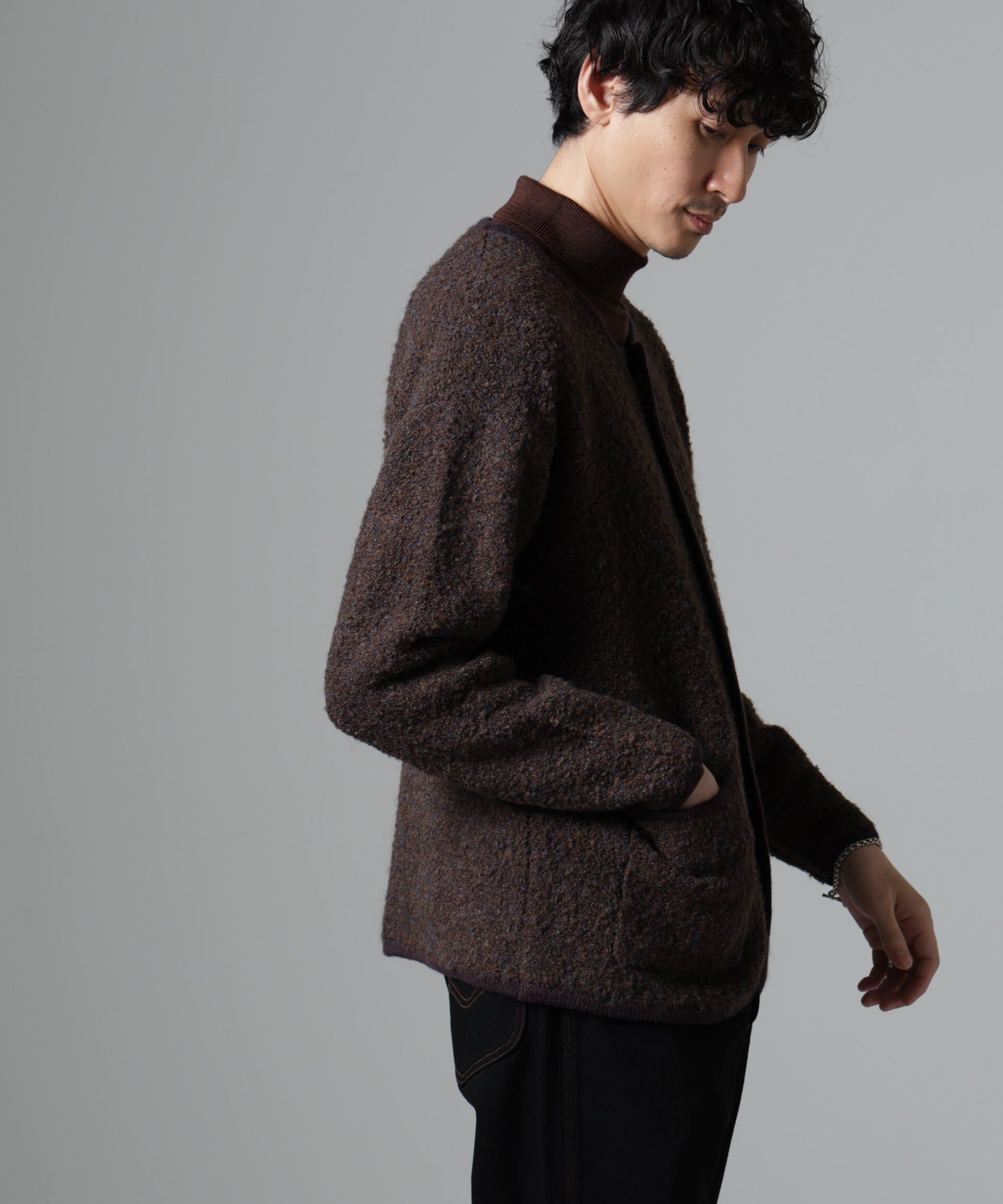 nano･universe「チロリアンニットジャケット」|ブルゾン・スタジャン|