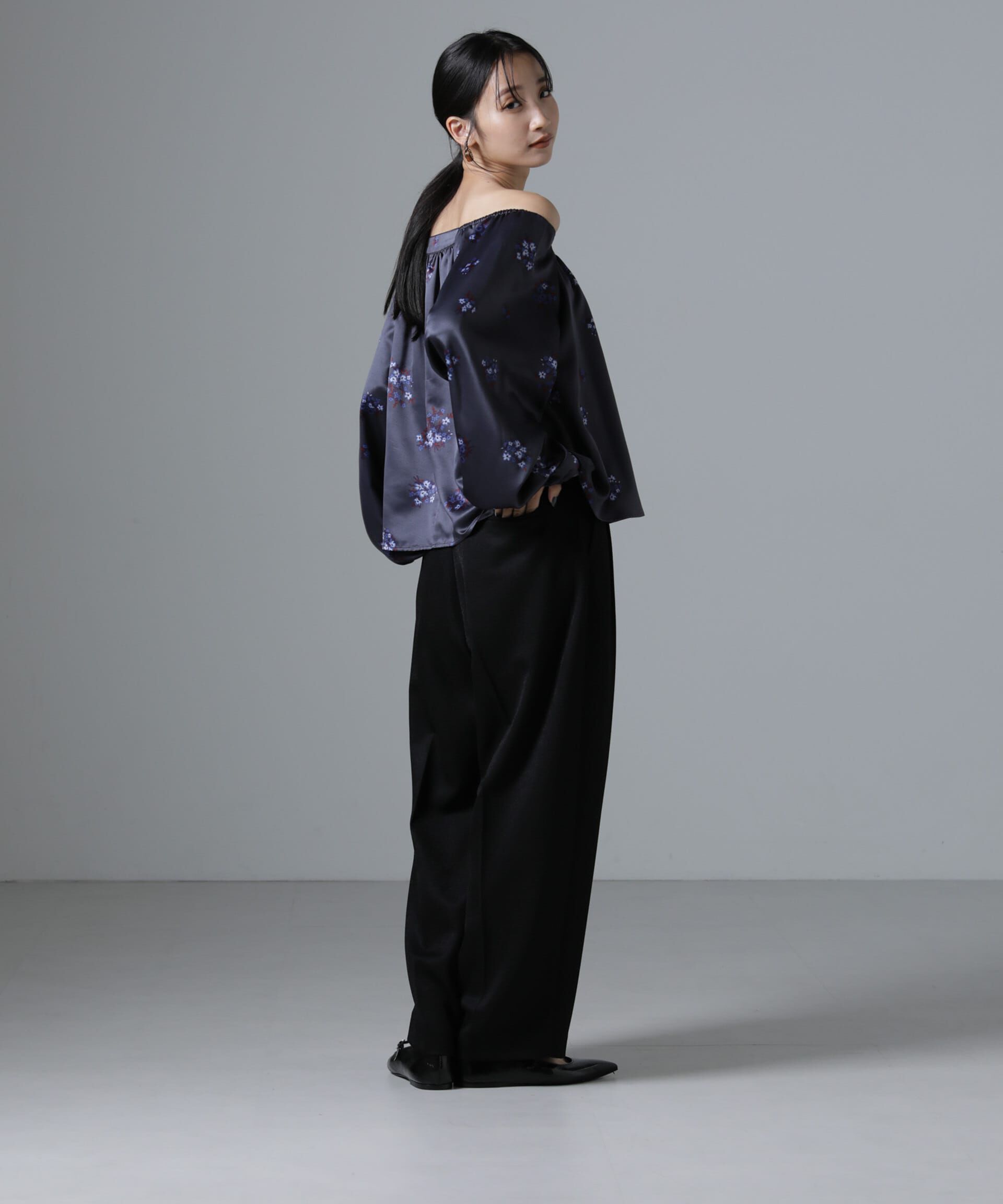 nano･universe「オフショル2WAYフラワープリントブラウス」|シャツ・ブラウス|