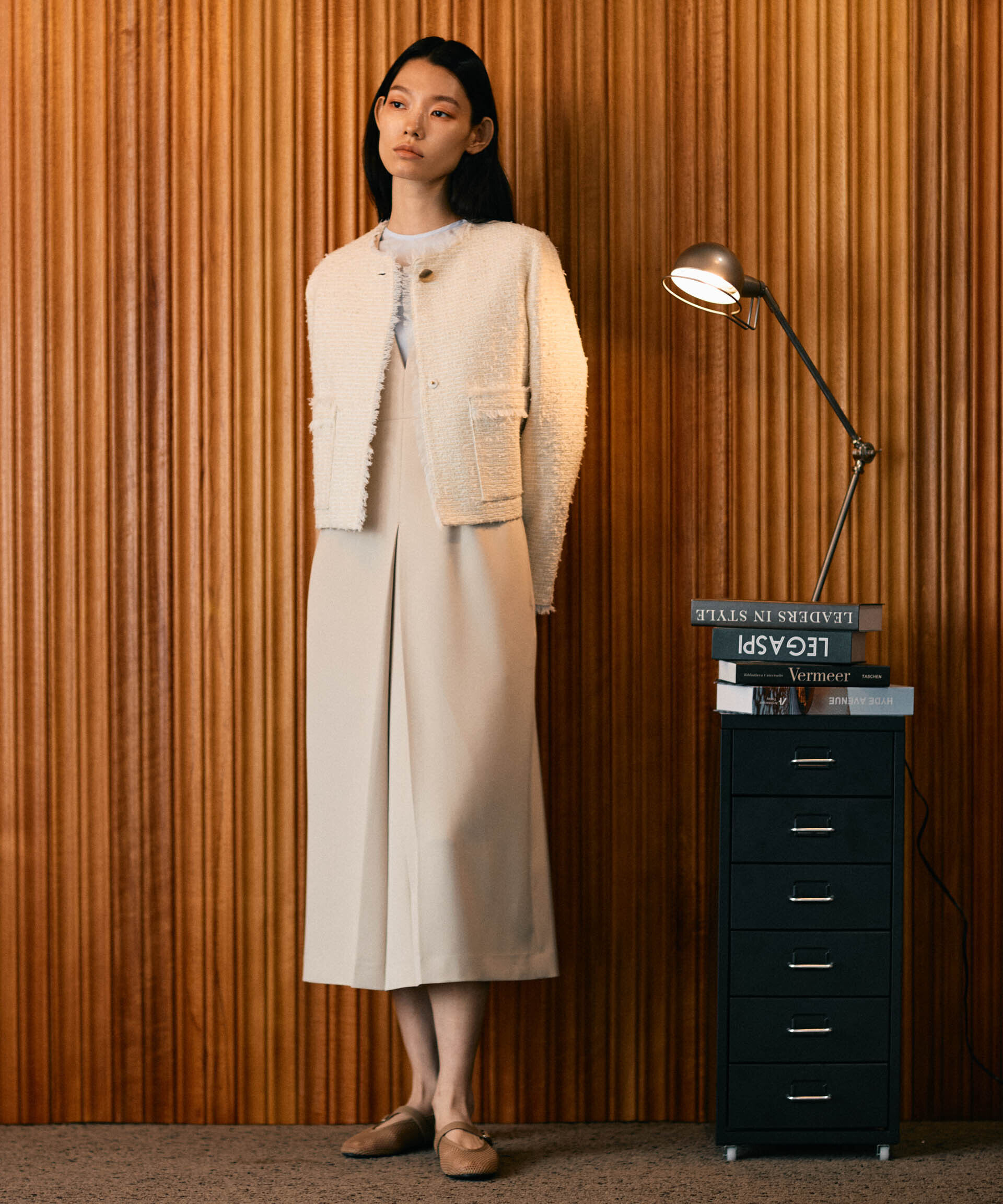 nano･universe「デイリーファンクション Vネックタックワンピース(セットアップ可)」|ワンピース|