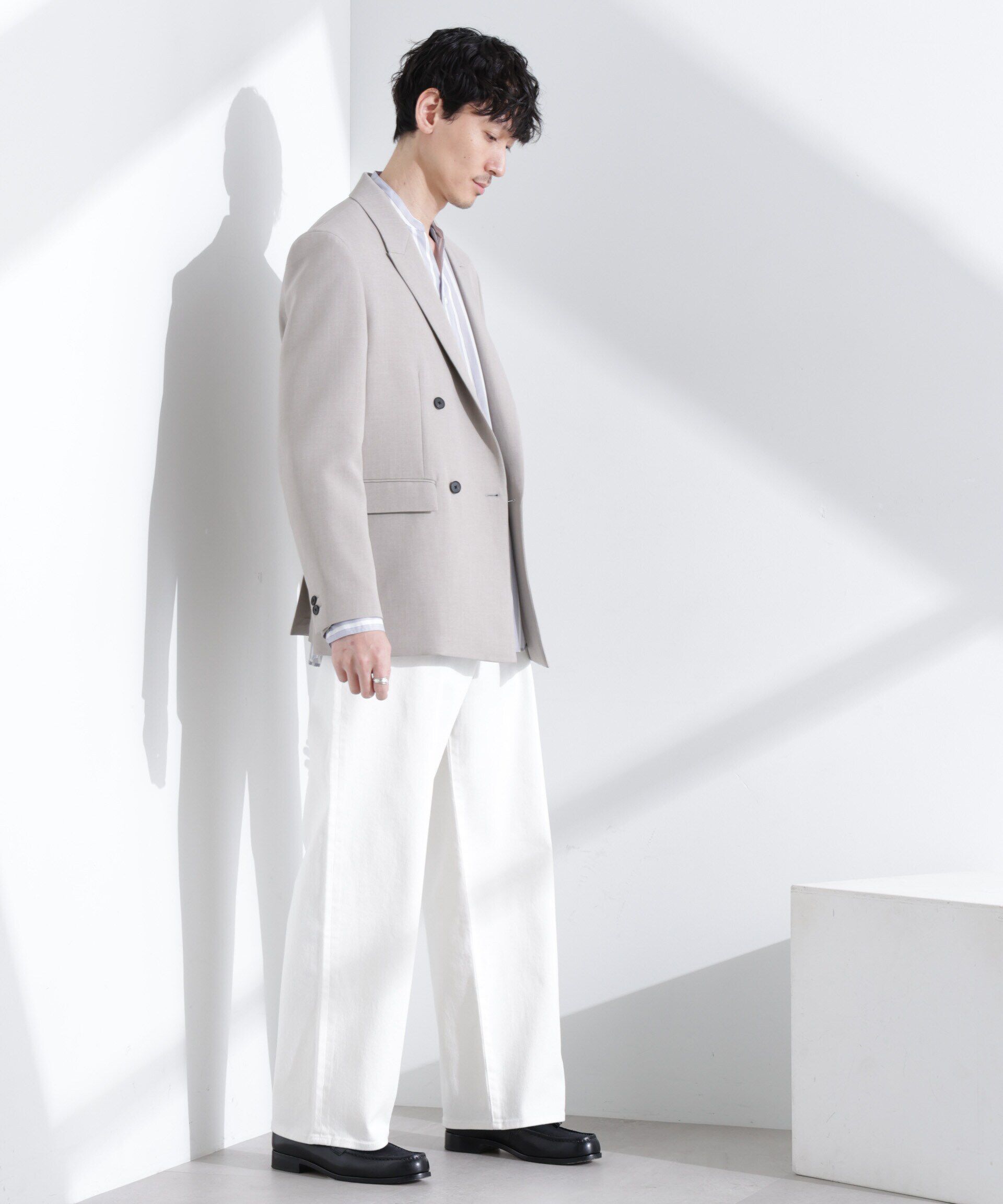 nano･universe「ReflaxR ダブルクロスウェザージャケット（セットアップ可）」|テーラードジャケット|