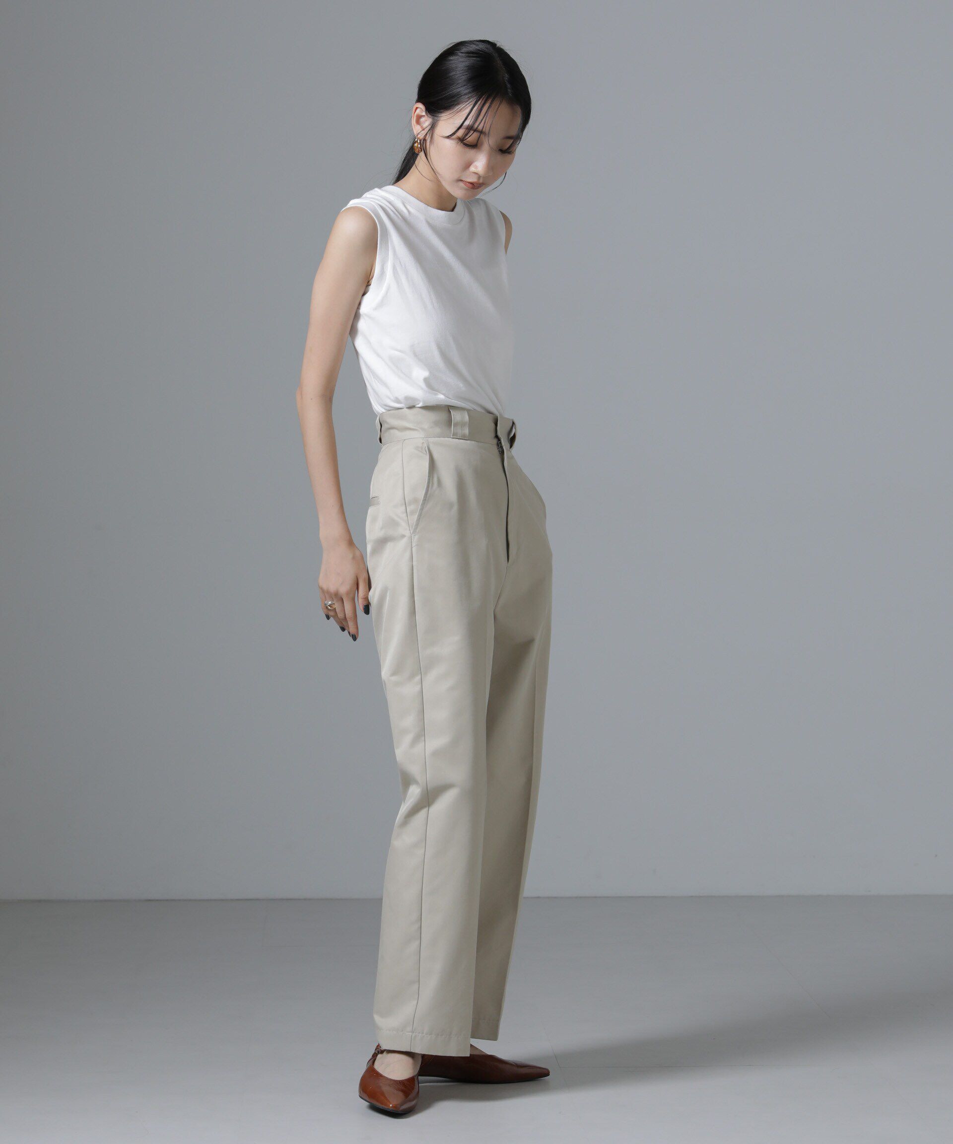 nano･universe「Hanes/2P JapanFit for HER スリーブレスTシャツ」|Tシャツ・カットソー|