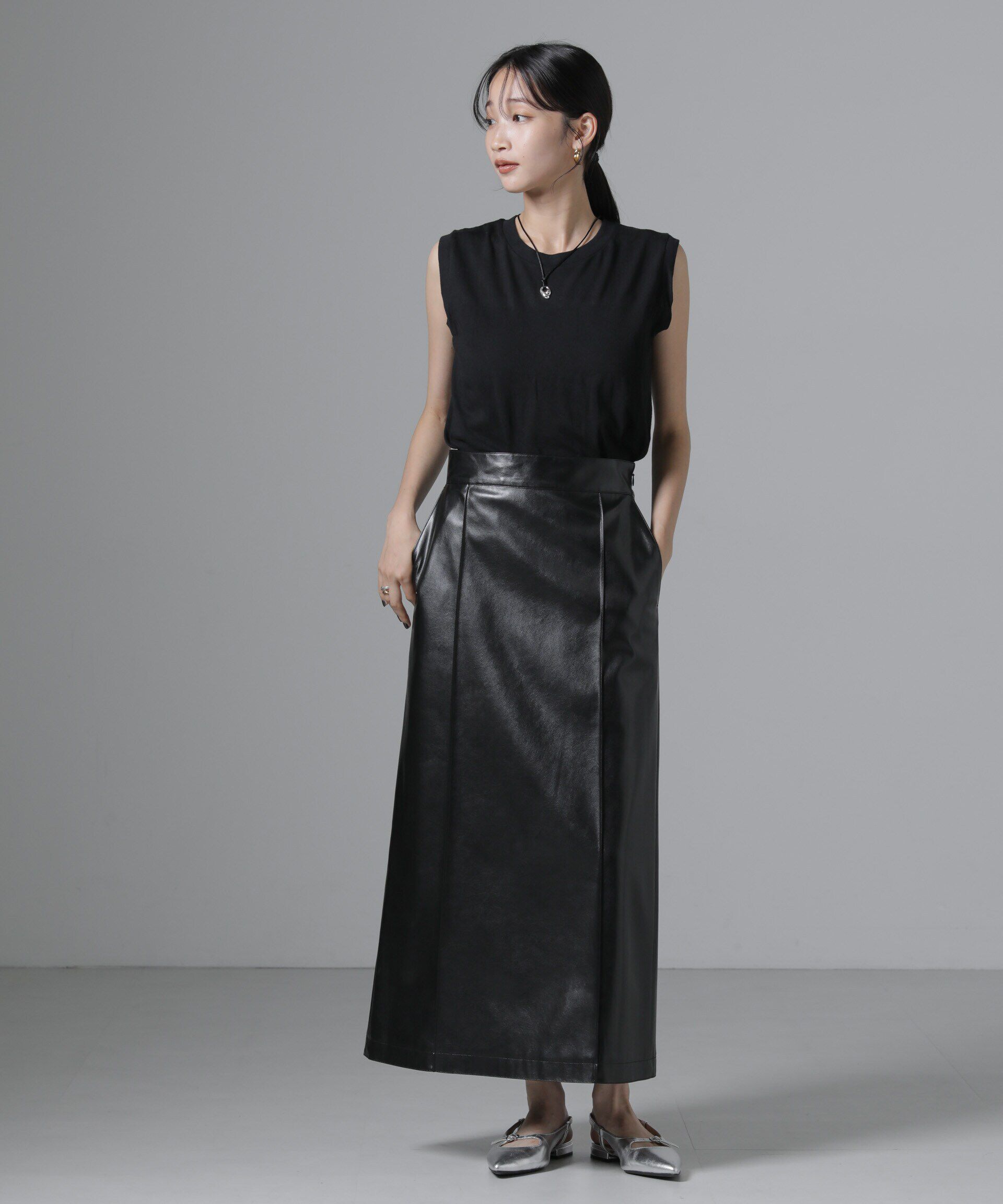 nano･universe「Hanes/2P JapanFit for HER スリーブレスTシャツ」|Tシャツ・カットソー|