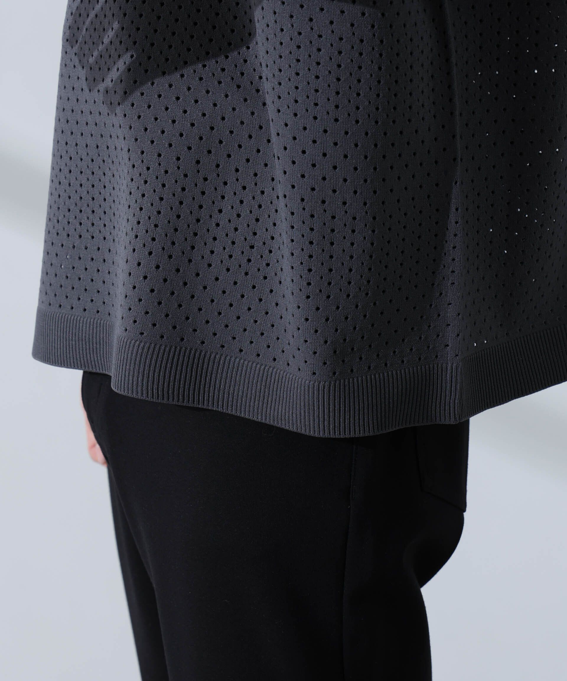 nano･universe「スキッパーテックニットポロシャツ/半袖」|ニット・セーター|