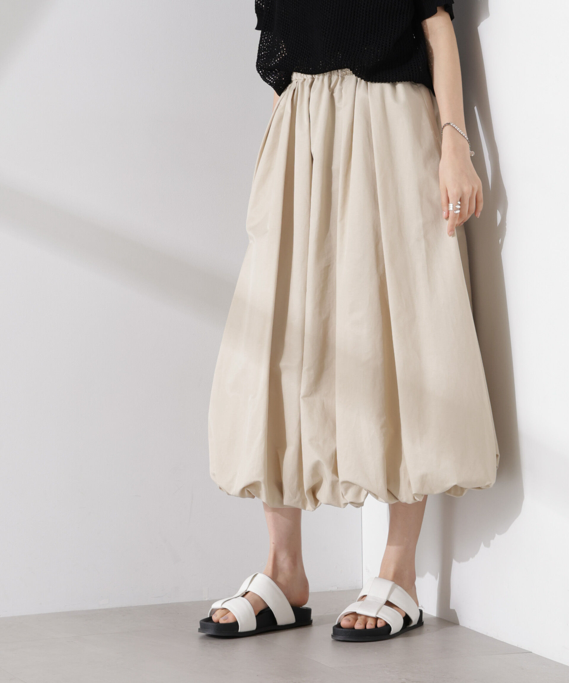 nano･universe「バルーンスカート」|スカート|ベージュ