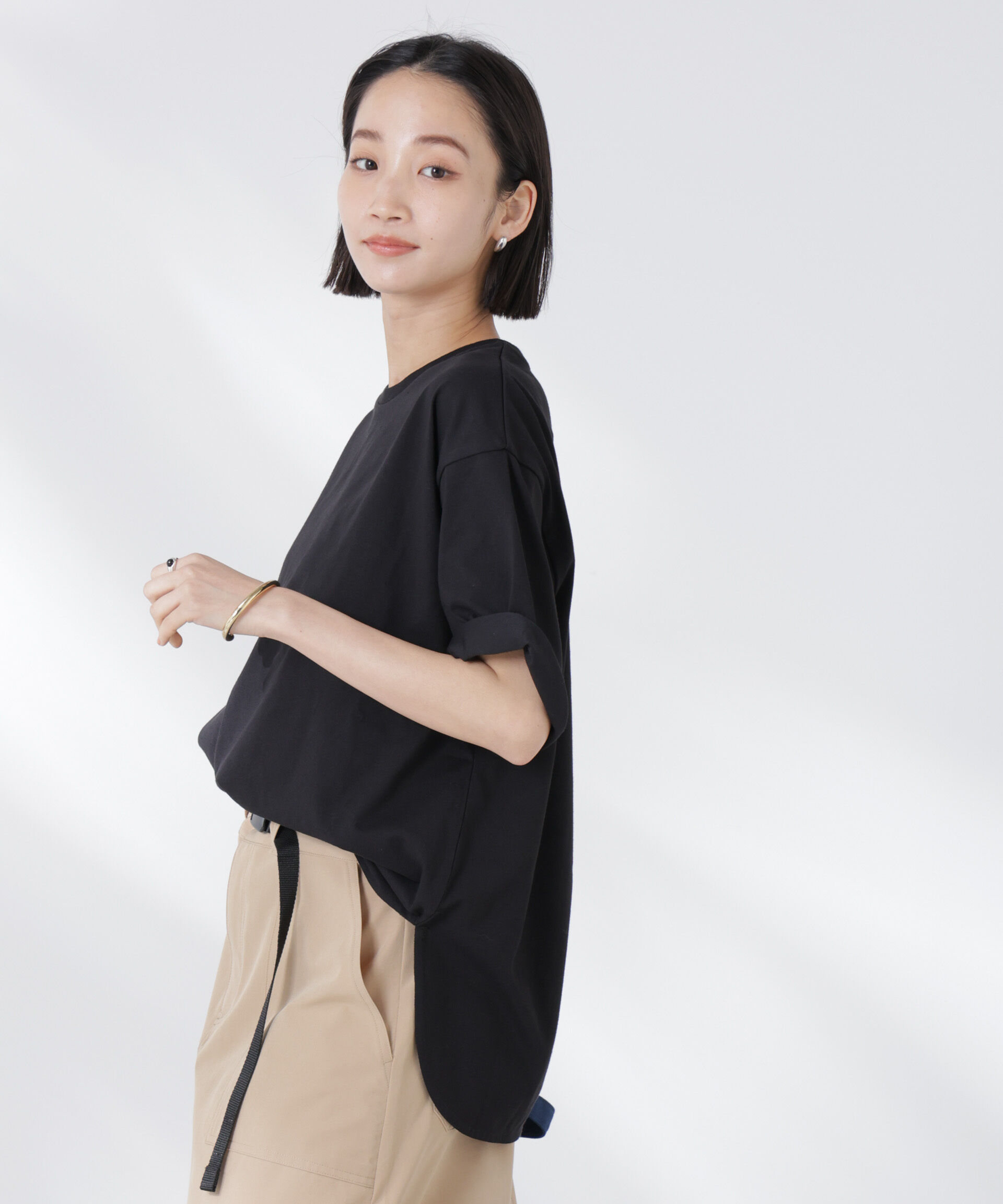 nano･universe「STORATECH 機能素材ラウンドヘムTシャツ」|Tシャツ・カットソー|