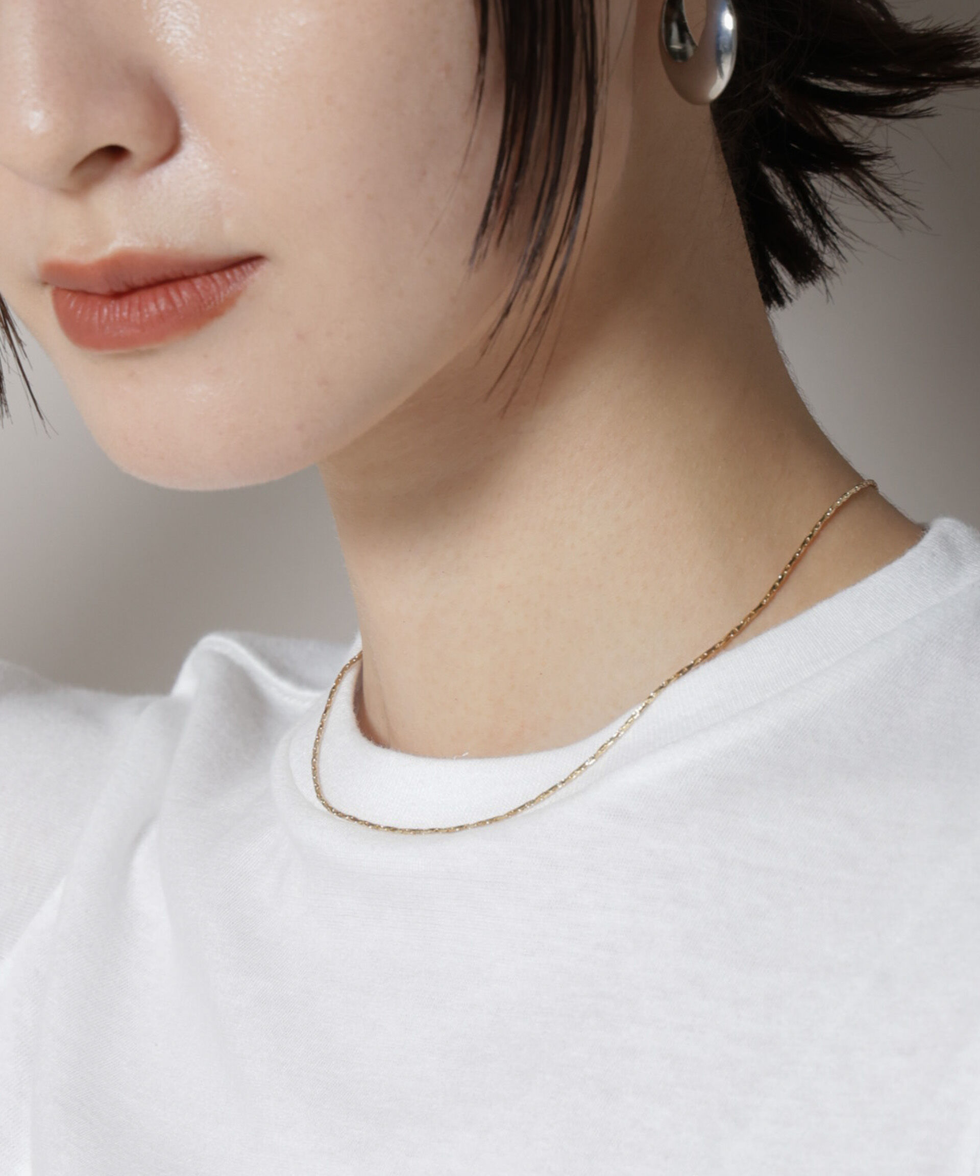 nano･universe「シンプルチェーンネックレス」|ネックレス|ゴールド