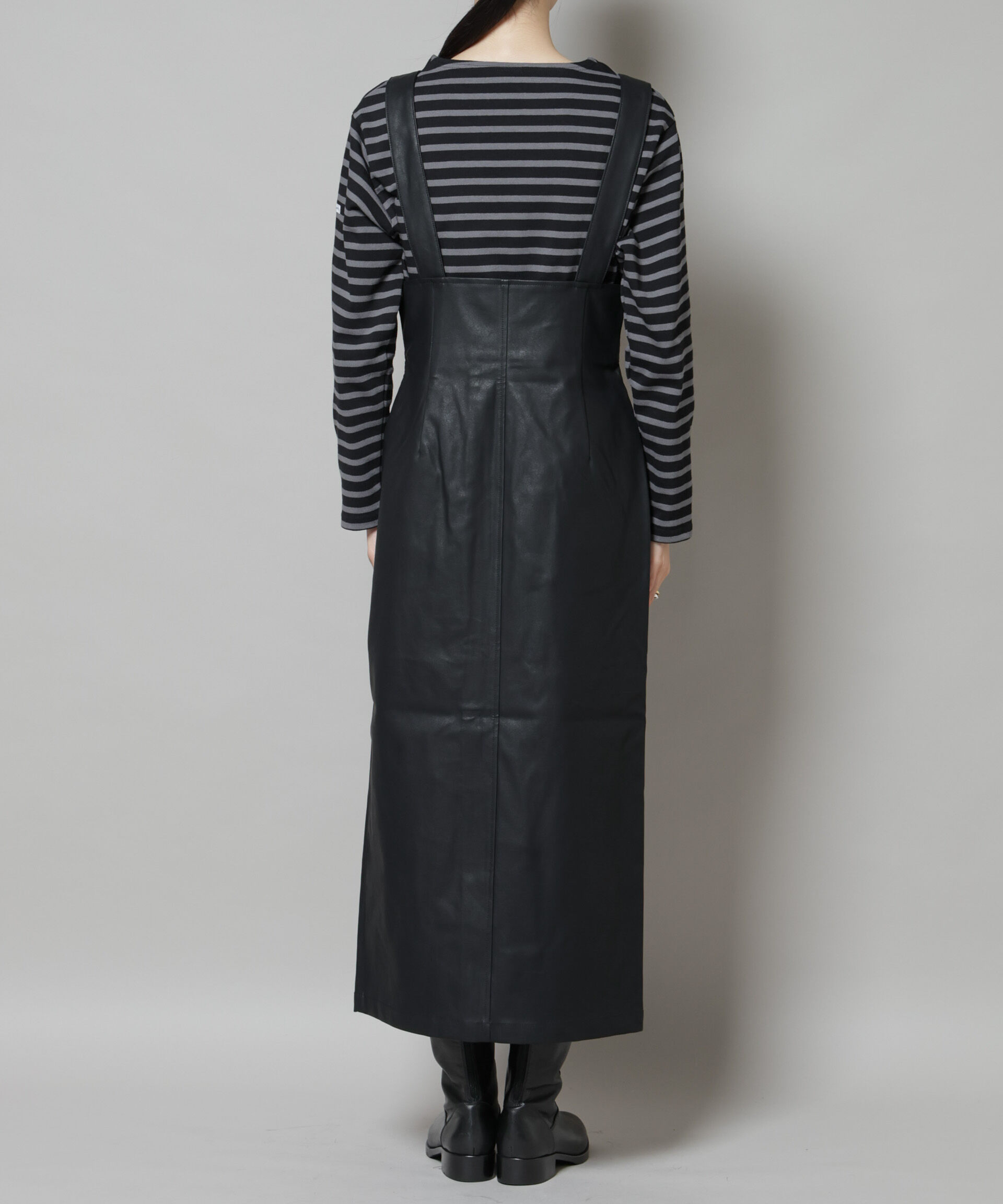 nano･universe「UNIVERSAL OVERALL/TIGHT ECO LEATHER」|ワンピース|