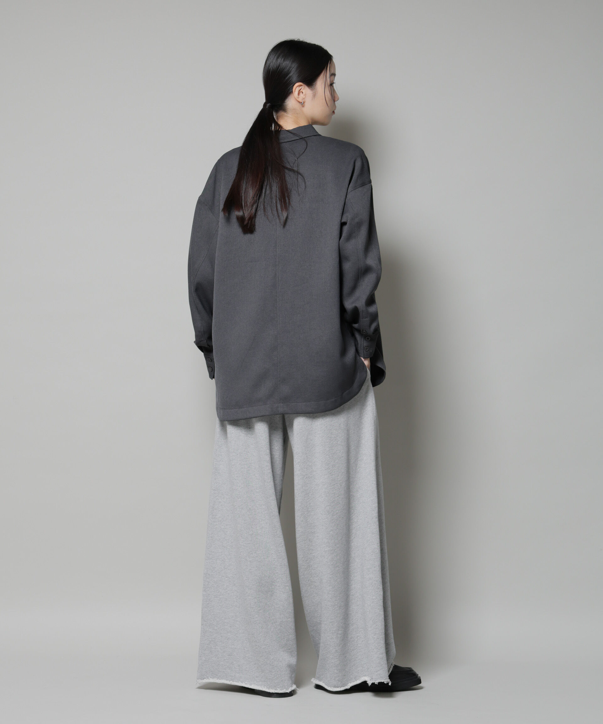nano･universe「ウールライクポリエステルワイドシルエットシャツ(セットアップ可)」|シャツ・ブラウス|
