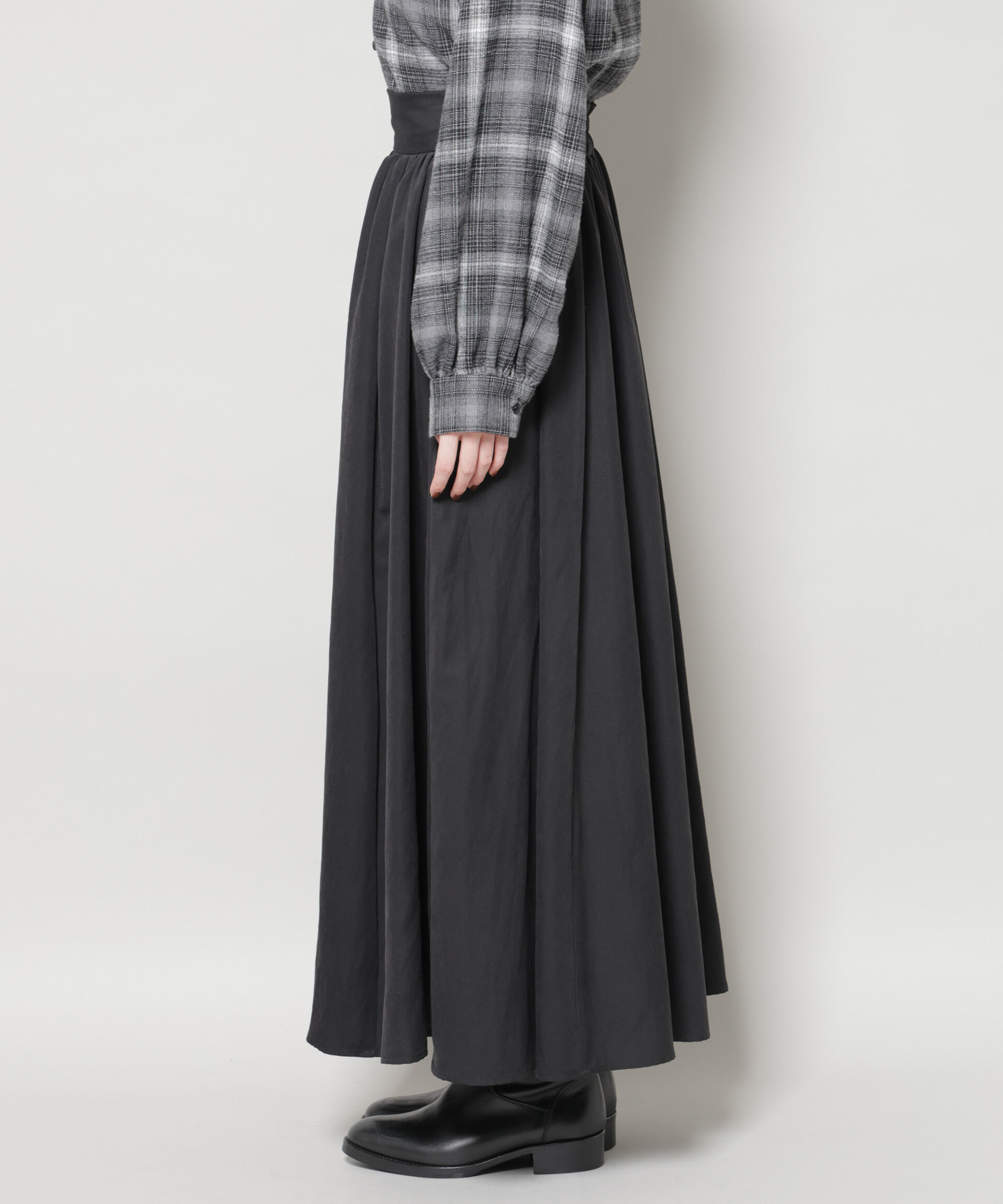 nano･universe「起毛ピーチギャザーボリュームスカート」|スカート|