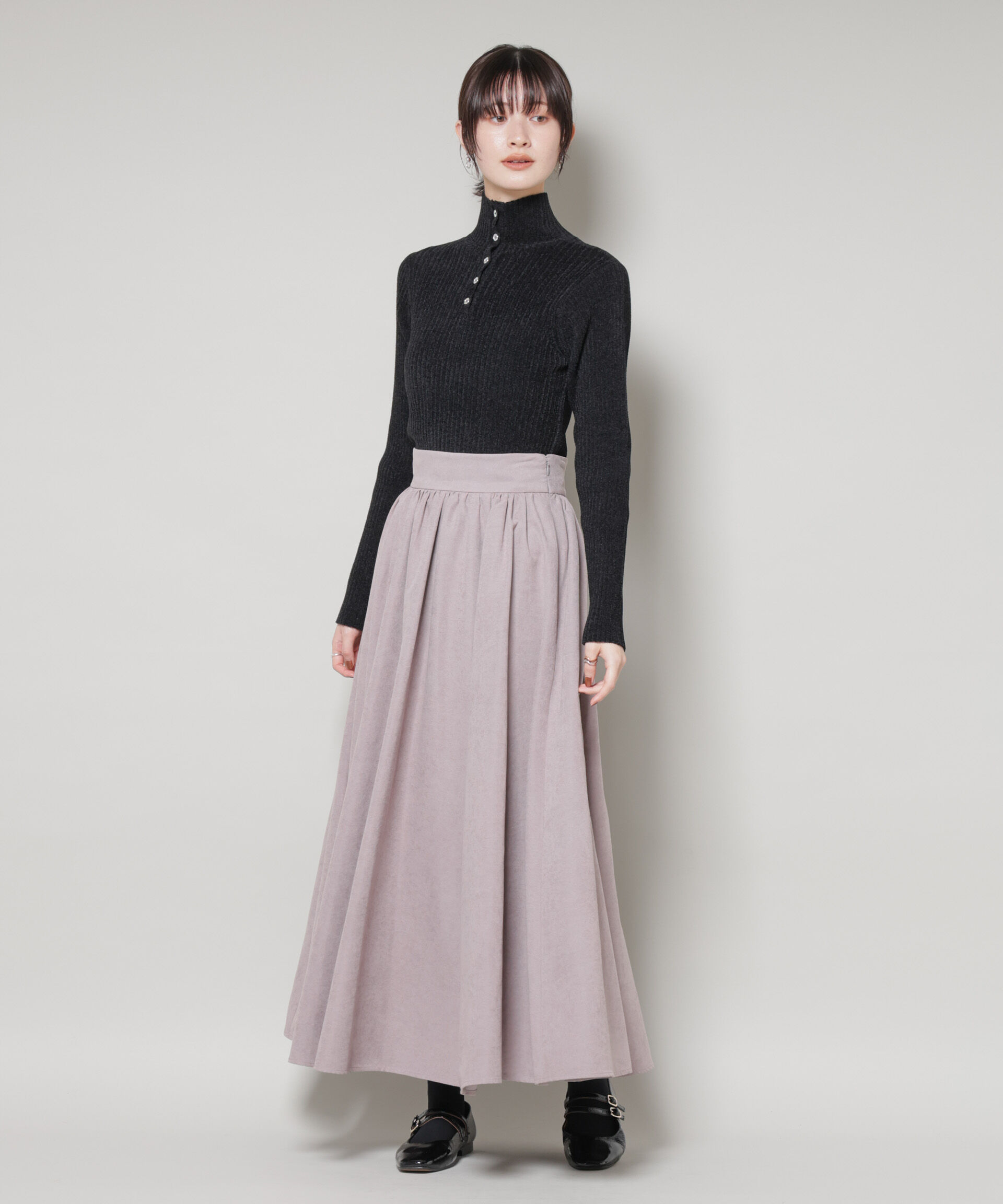 nano･universe「起毛ピーチギャザーボリュームスカート」|スカート|