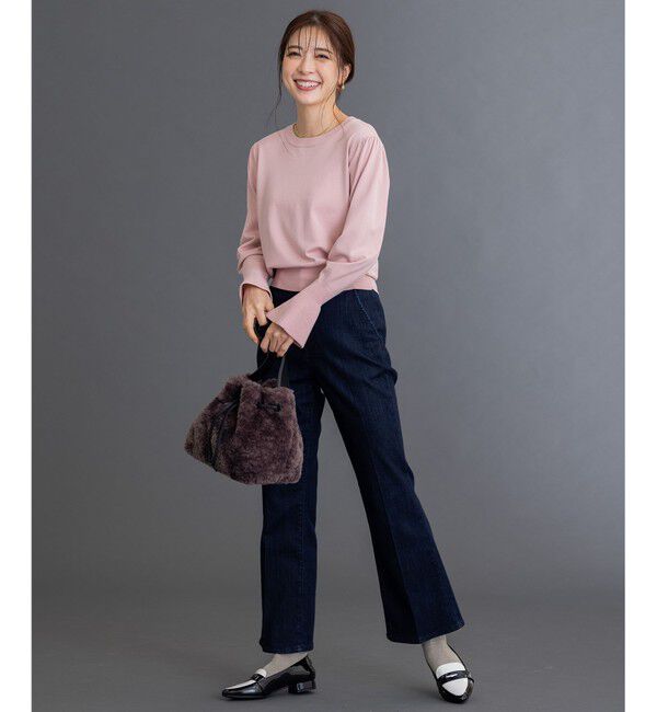 組曲「【洗える】レーヨンポリエステルキャンディースリーブ ニット」|ニット・セーター|