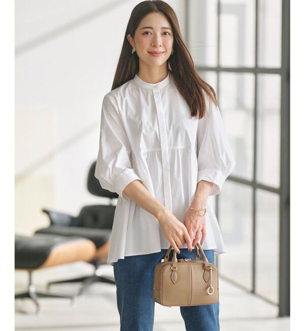 組曲「【WEB限定】コンパクトシャーティング ペプラムブラウス」|シャツ・ブラウス|