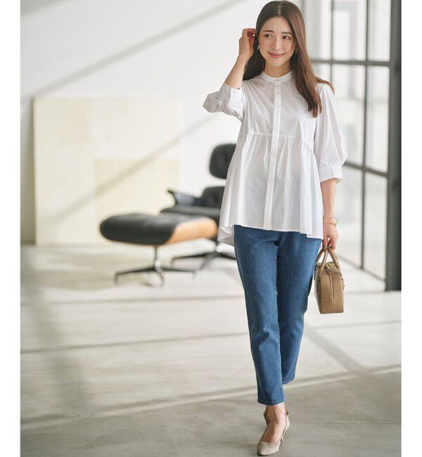 組曲「【WEB限定】コンパクトシャーティング ペプラムブラウス」|シャツ・ブラウス|