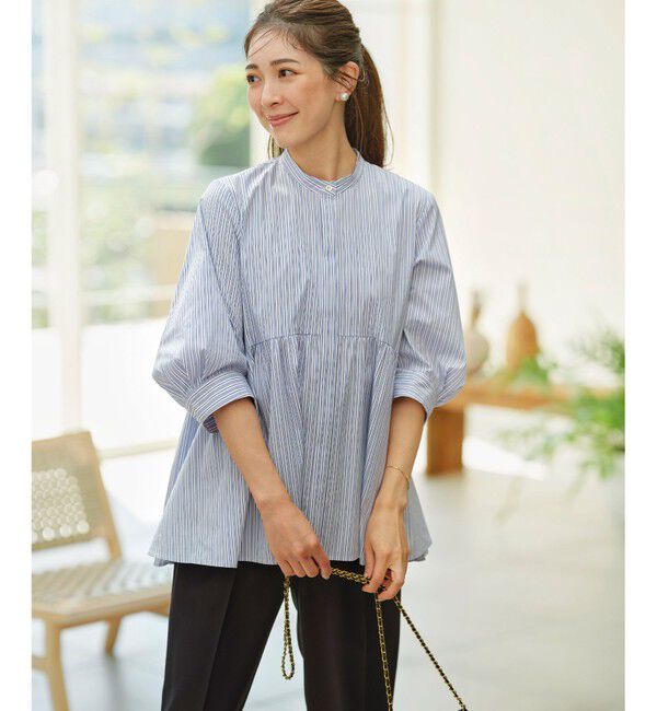 組曲「【WEB限定】コンパクトシャーティング ペプラムブラウス」|シャツ・ブラウス|