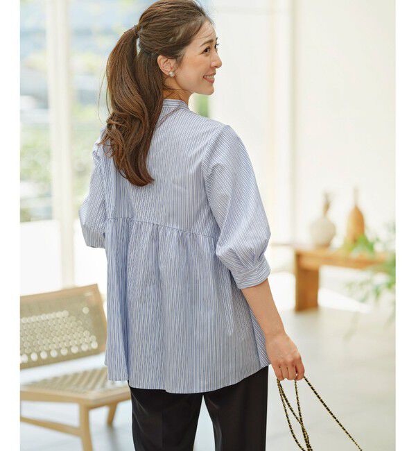 組曲「【WEB限定】コンパクトシャーティング ペプラムブラウス」|シャツ・ブラウス|