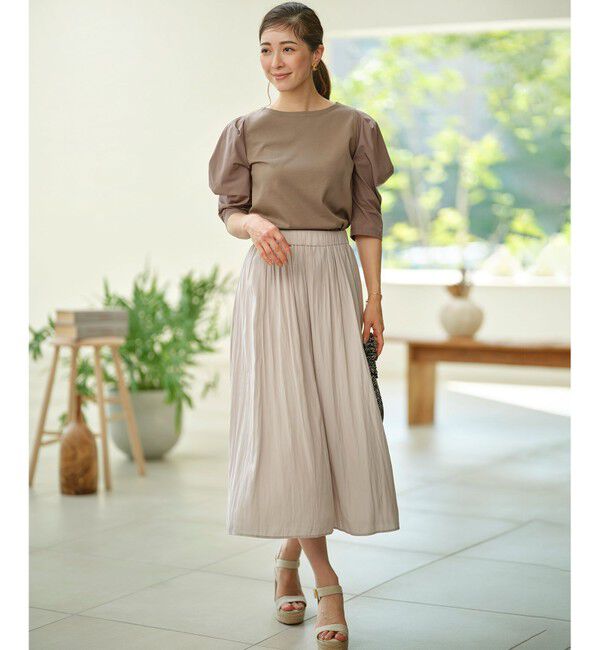 組曲「【秋のNEWカラー追加】ギャザーライトデシン パンツ」|その他|