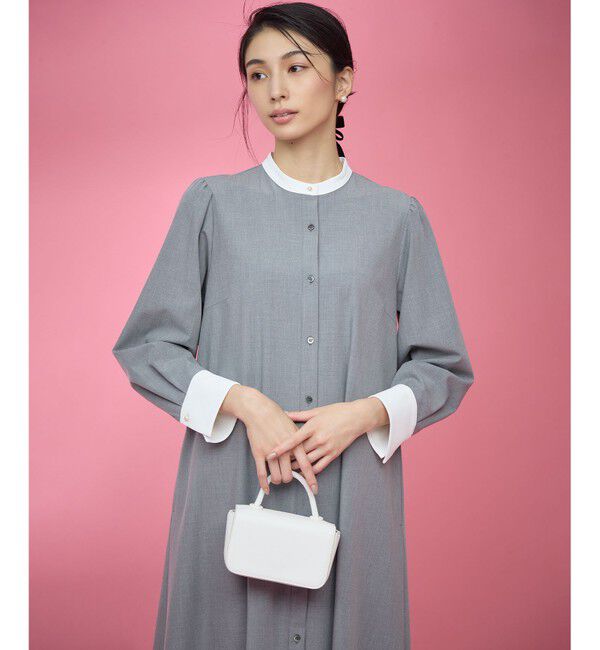 組曲「【KUMIKYOKU NAVY】ウーステッドライククロス シャツワンピース」|ワンピース|