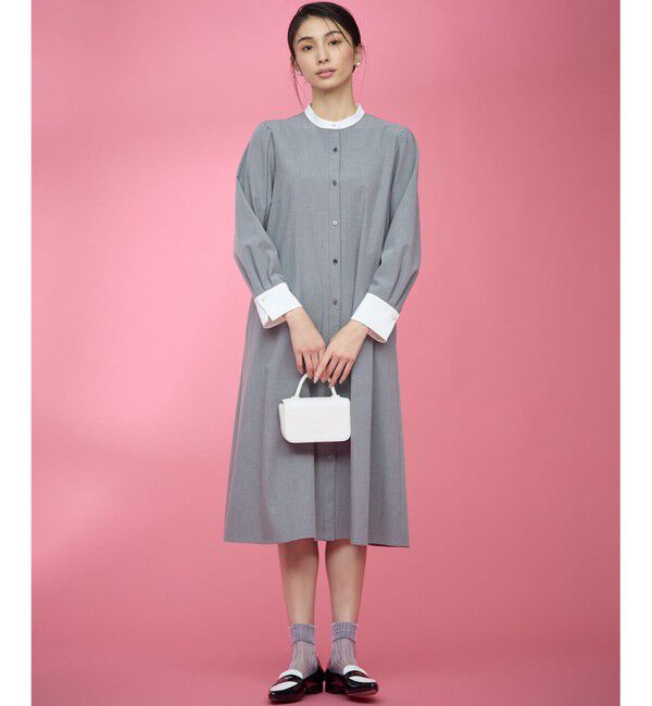 組曲「【KUMIKYOKU NAVY】ウーステッドライククロス シャツワンピース」|ワンピース|