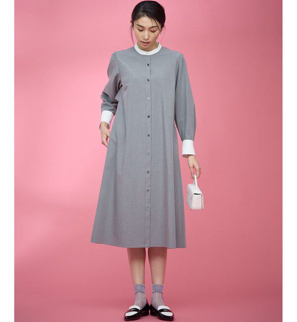 組曲「【KUMIKYOKU NAVY】ウーステッドライククロス シャツワンピース」|ワンピース|