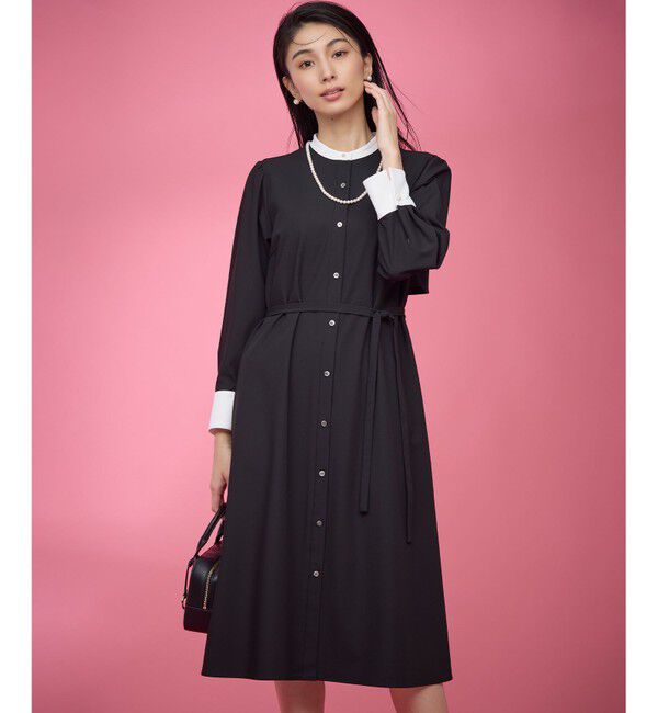組曲「【KUMIKYOKU NAVY】ウーステッドライククロス シャツワンピース」|ワンピース|
