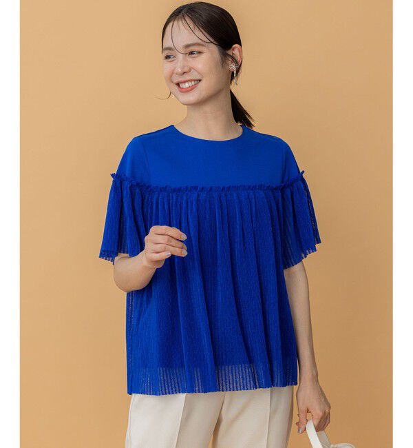 組曲「プリーツコンビ5分袖 カットソー」|Tシャツ・カットソー|