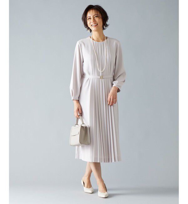 自由区「【洗える】ライトサテン ワンピース」|ワンピース|ﾗｲﾄｸﾞﾚ