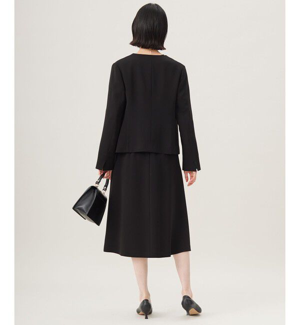 自由区「【セットアップ対応】トリアセダブルクロスノーカラー ジャケット」|ノーカラージャケット|