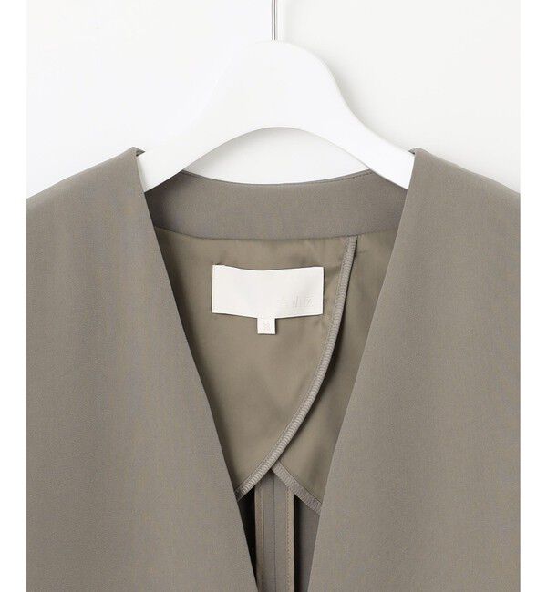 自由区「【セットアップ対応】トリアセダブルクロスノーカラー ジャケット」|ノーカラージャケット|