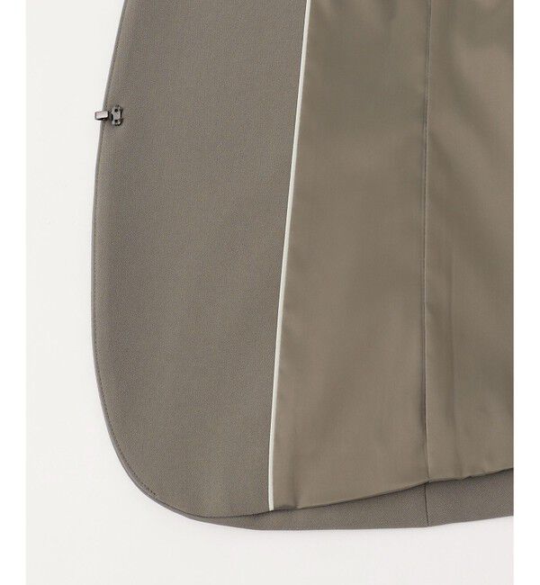 自由区「【セットアップ対応】トリアセダブルクロスノーカラー ジャケット」|ノーカラージャケット|