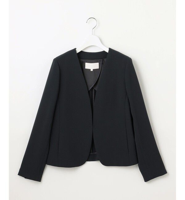 自由区「【セットアップ対応】トリアセダブルクロスノーカラー ジャケット」|ノーカラージャケット|