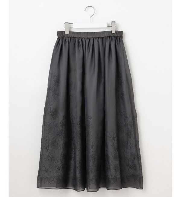 自由区「【洗える】シアーパネルエンブロイダリー スカート」|スカート|